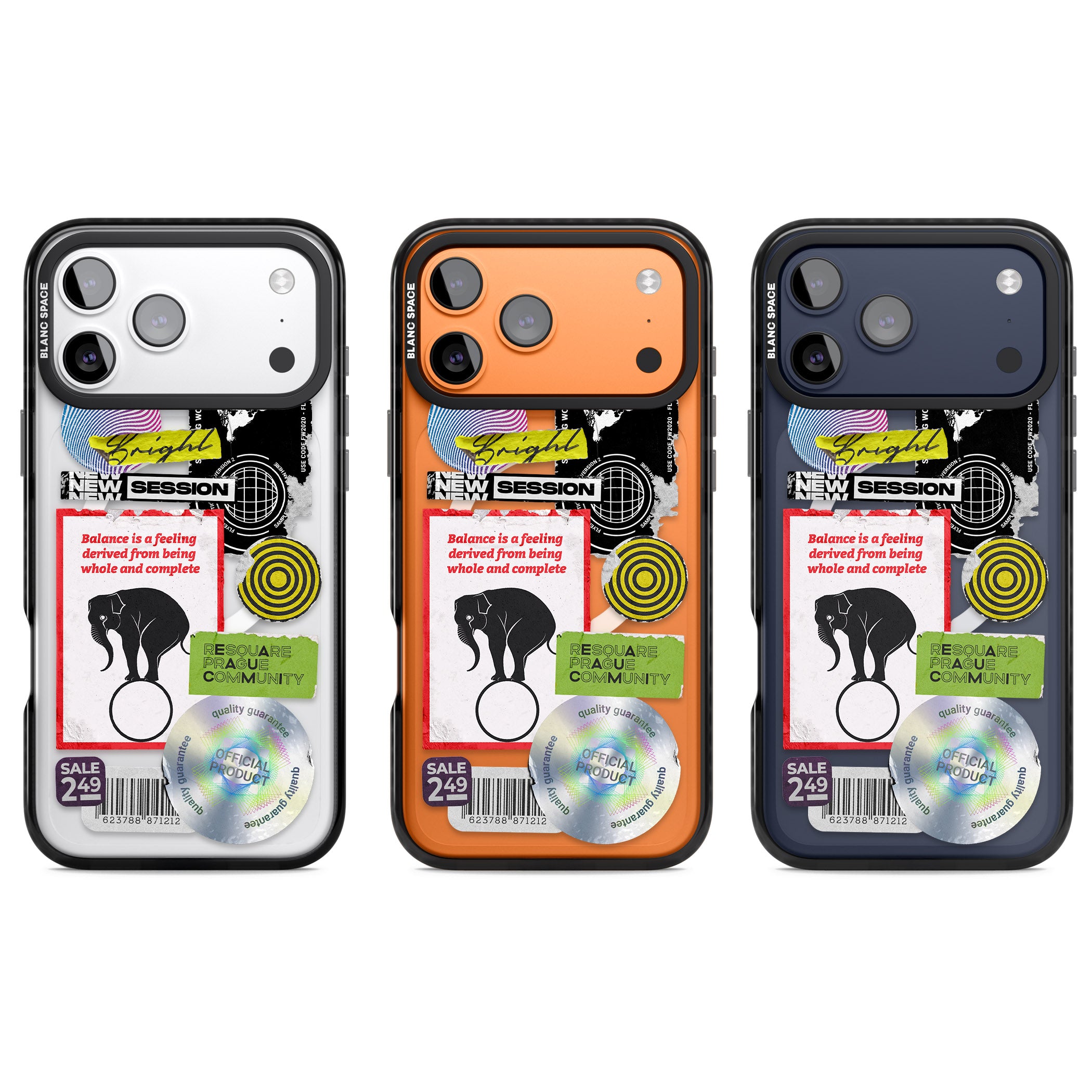 Peeled Sticker Mix iPhone 17 Pro Impact Pro Black Phone Case APT Impact Protection