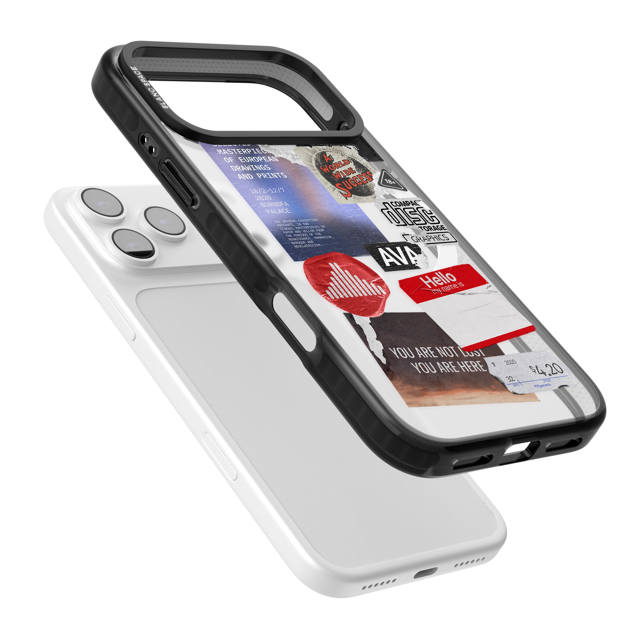 Red & Black Sticker Mix iPhone 17 Pro Max Impact Pro Black Phone Case Colours