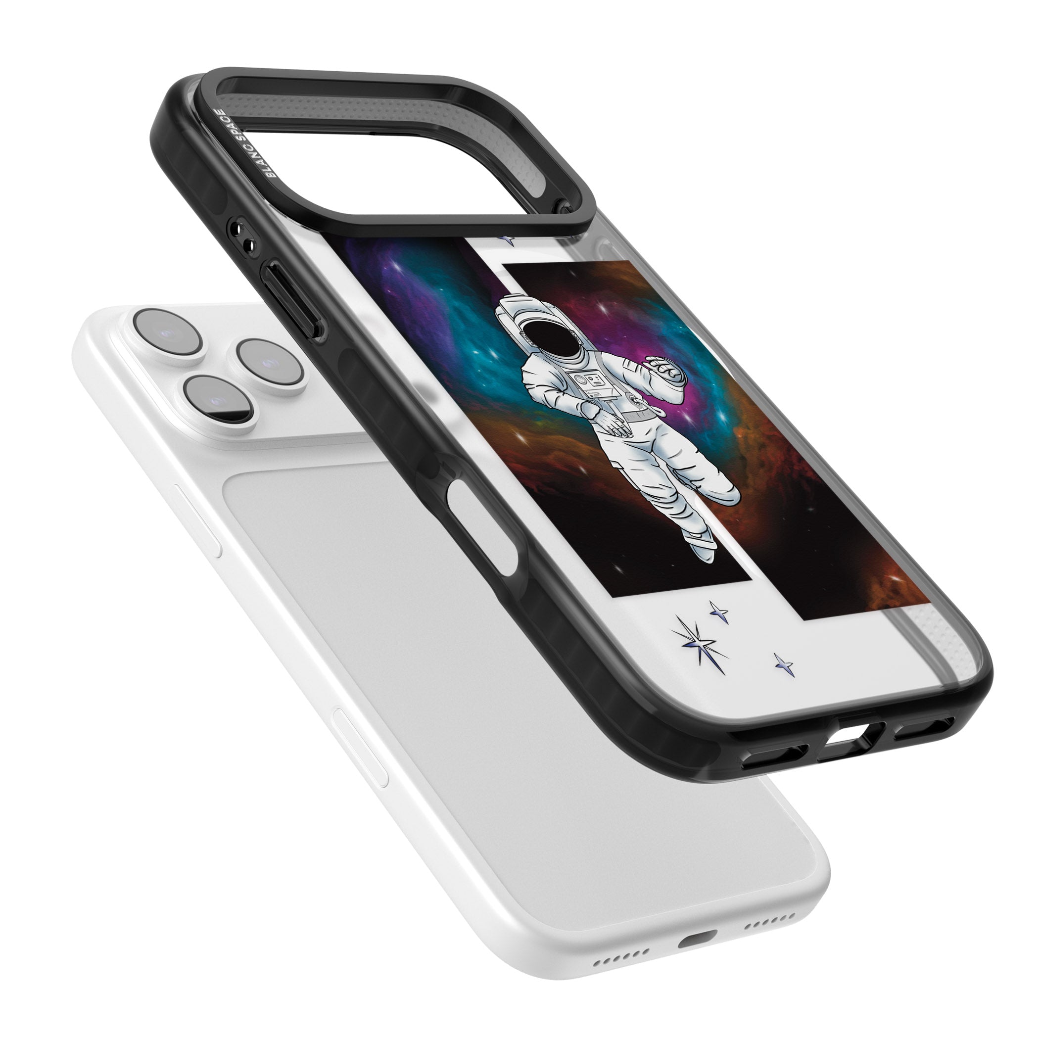 Escape The Nebula iPhone 17 Pro Impact Pro Black Phone Case Colours