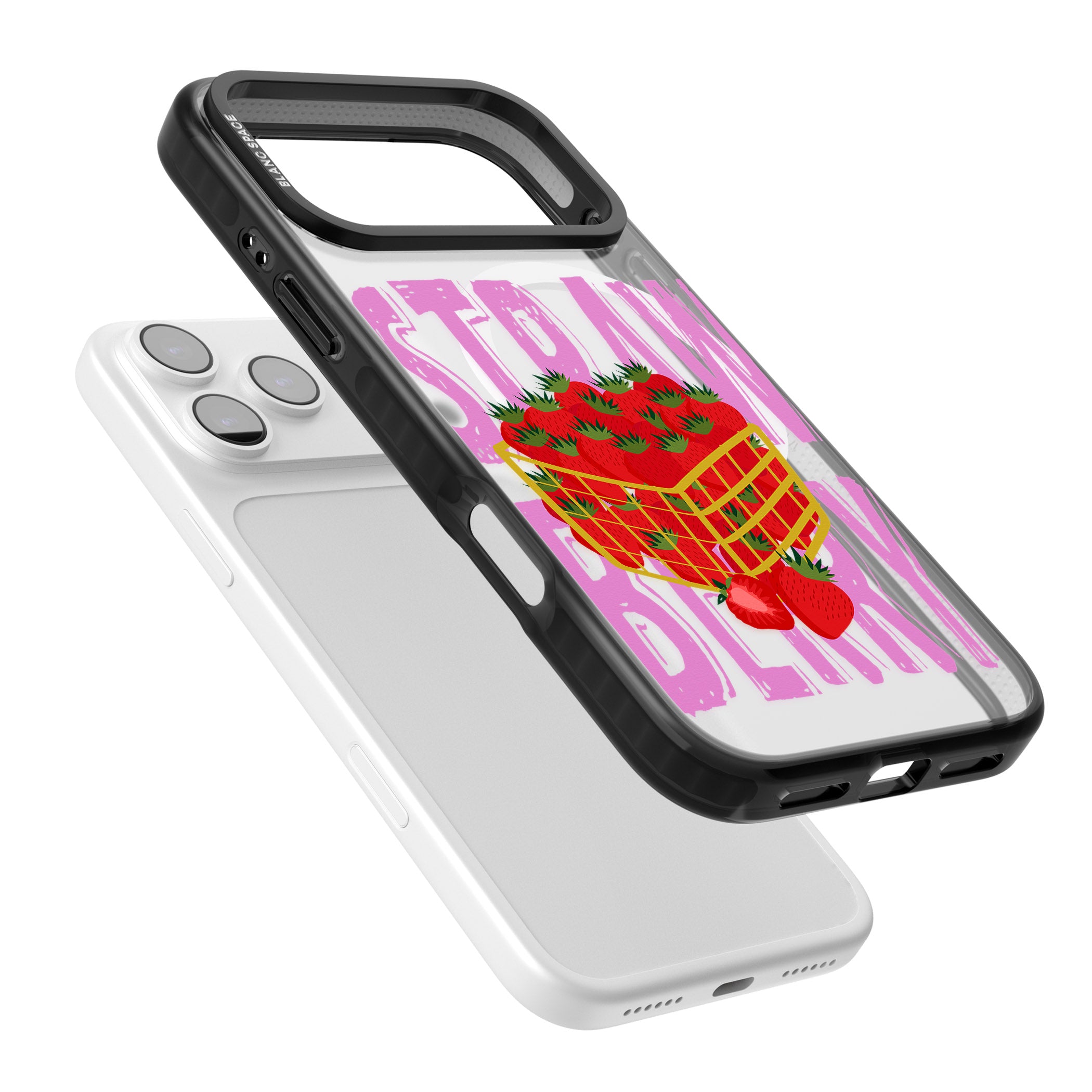 Strawberry Basket iPhone 17 Pro Impact Pro Black Phone Case Colours