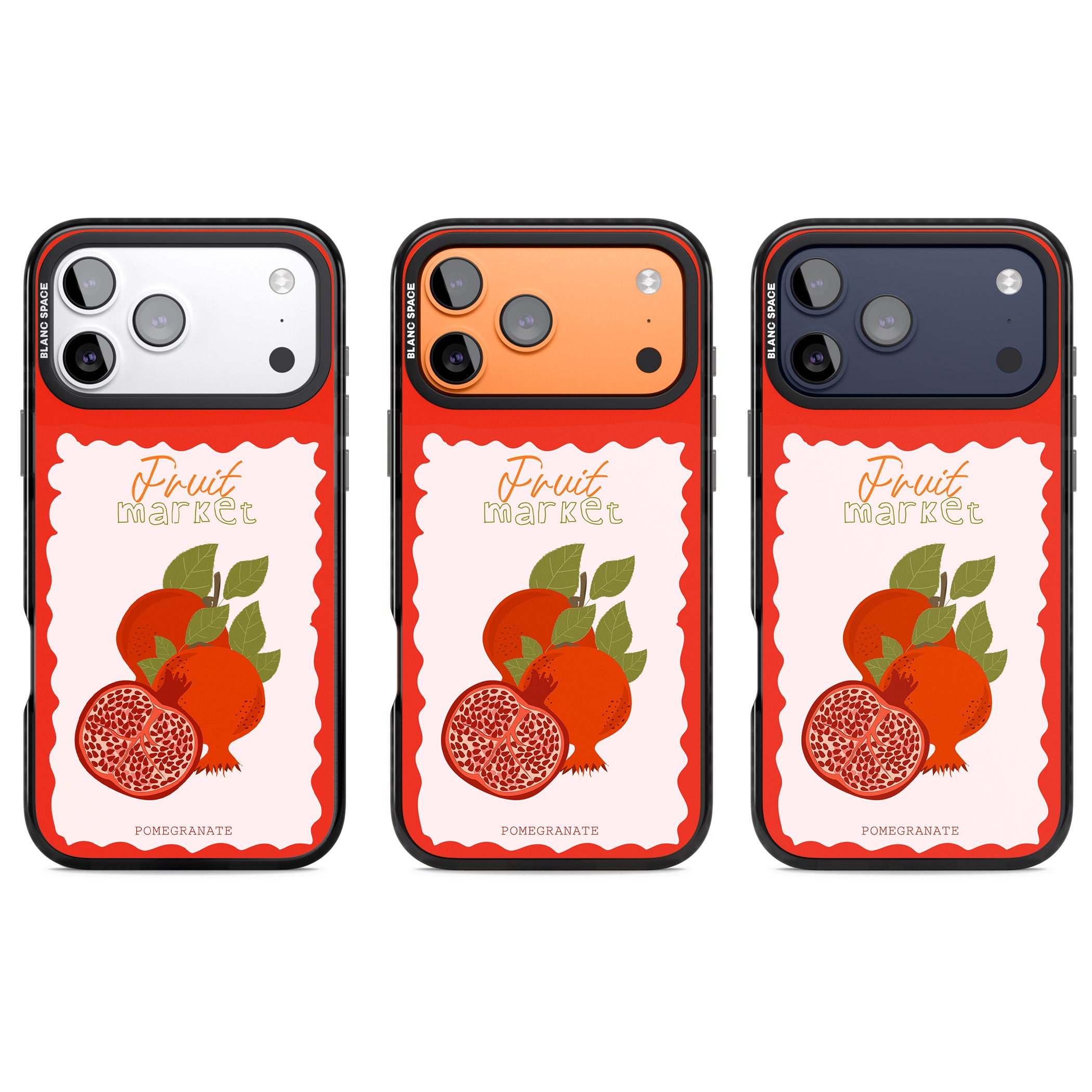 Fruit Market Pomegranate iPhone 17 Pro Impact Pro Black Phone Case APT Impact Protection