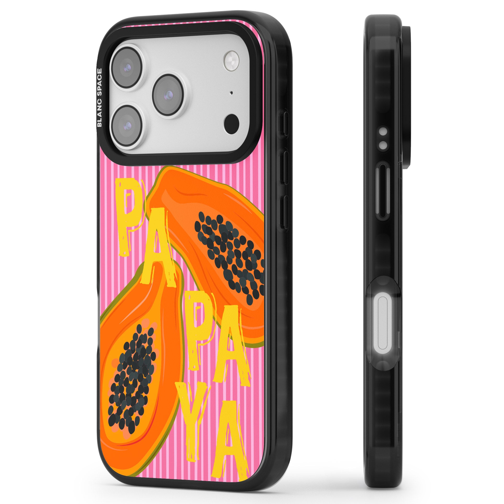 Papaya iPhone 17 Pro Impact Pro Black Phone Case Side Profile