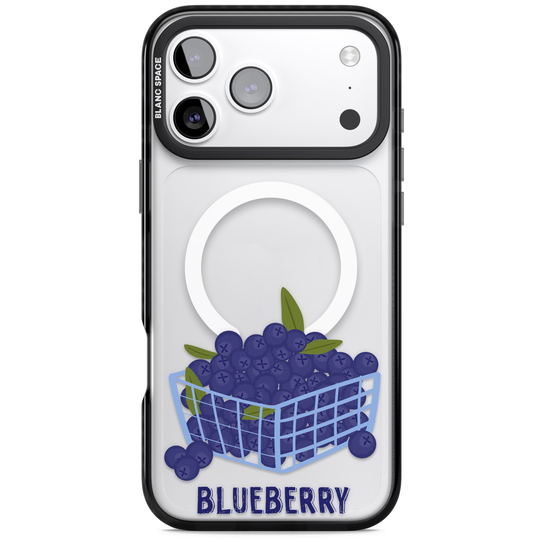 Blueberry Basket iPhone 17 Pro Impact Pro Black Phone Case
