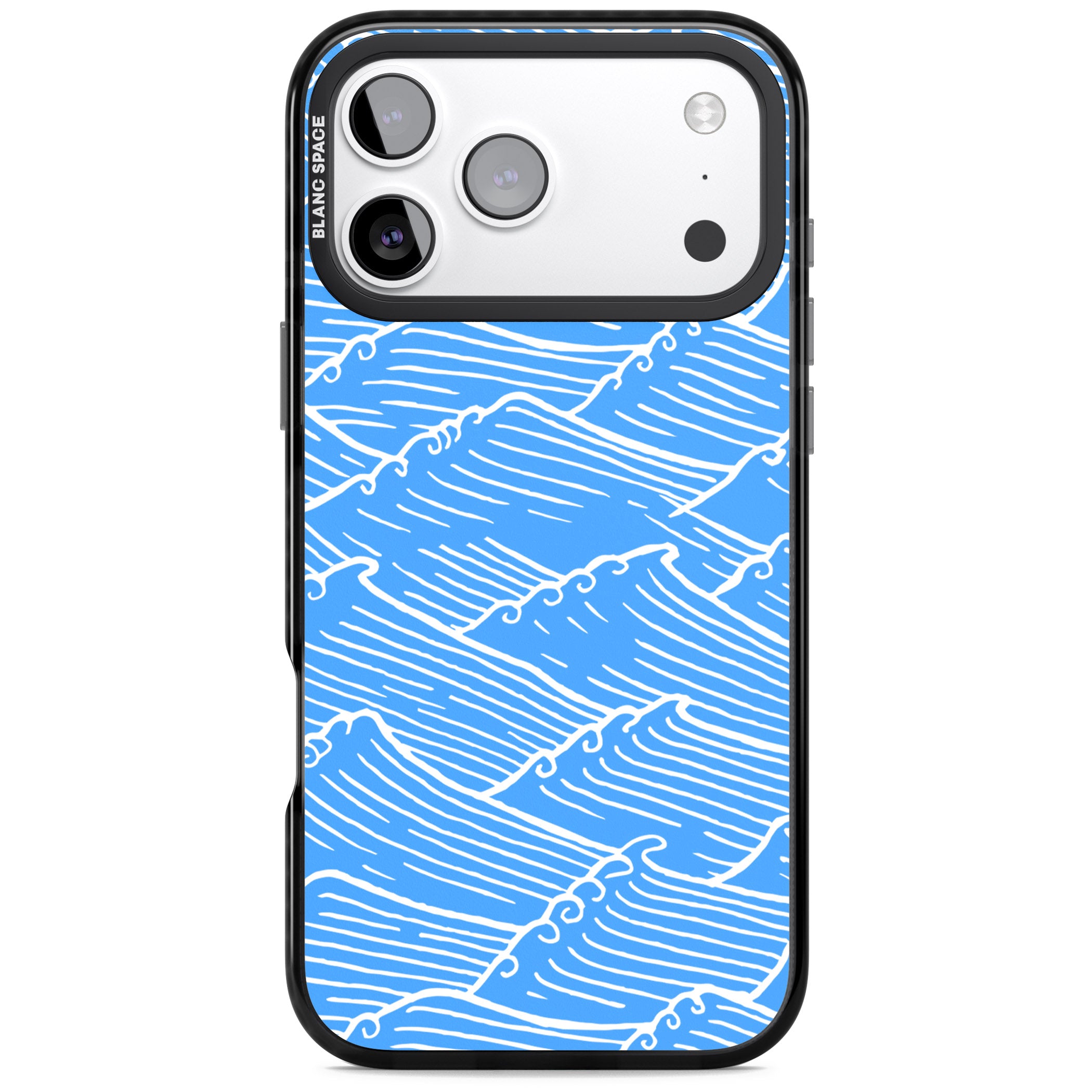 Waves Pattern iPhone 17 Pro Max Impact Pro Black Phone Case