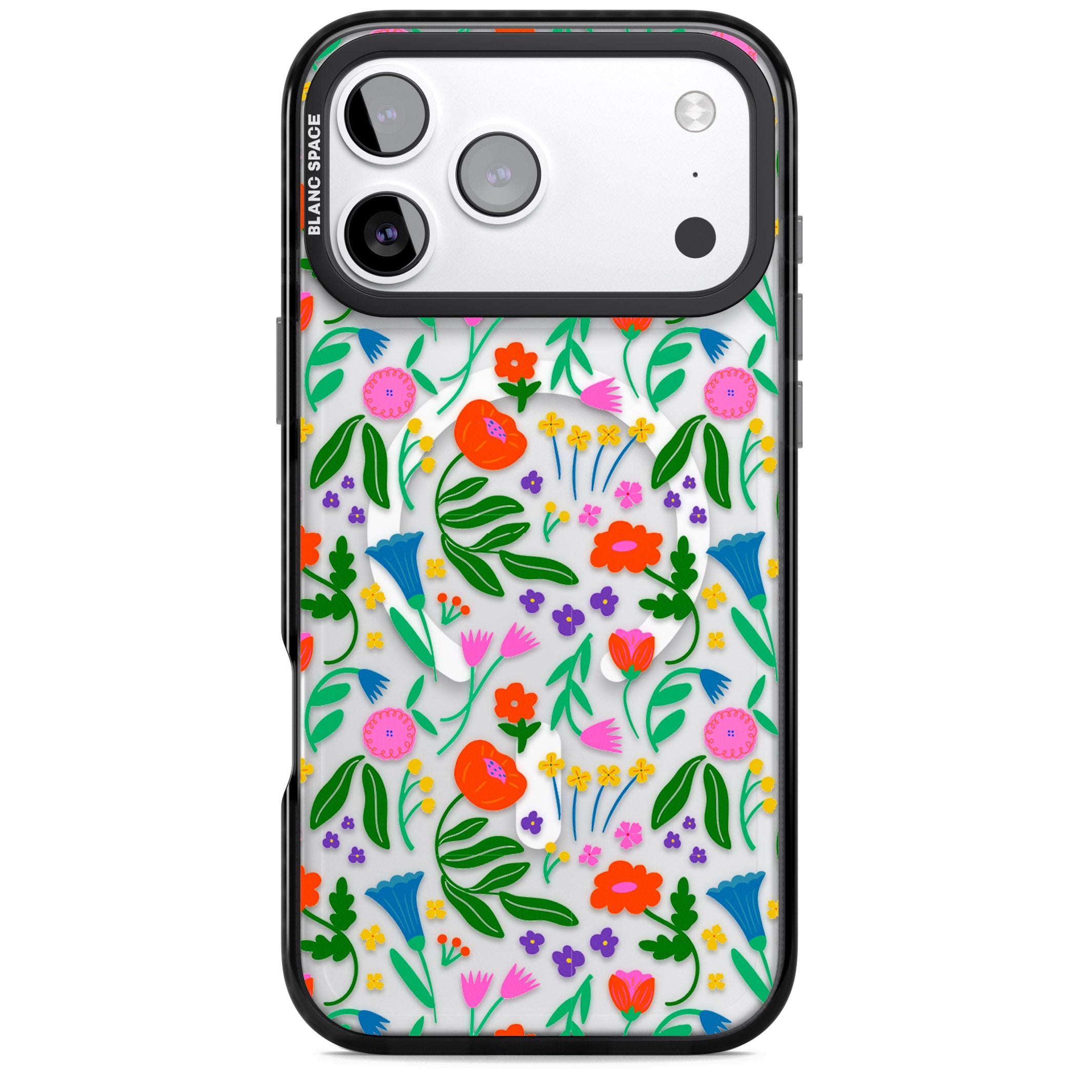 Summer Floral Fiesta iPhone 17 Pro Max Impact Pro Black Phone Case