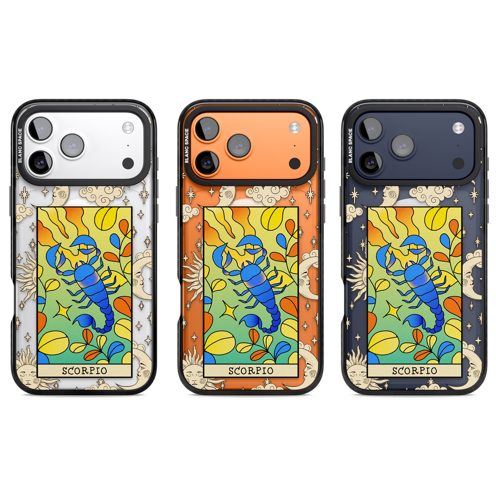 Celestial Zodiac Scorpio iPhone 17 Pro Impact Pro Black Phone Case APT Impact Protection