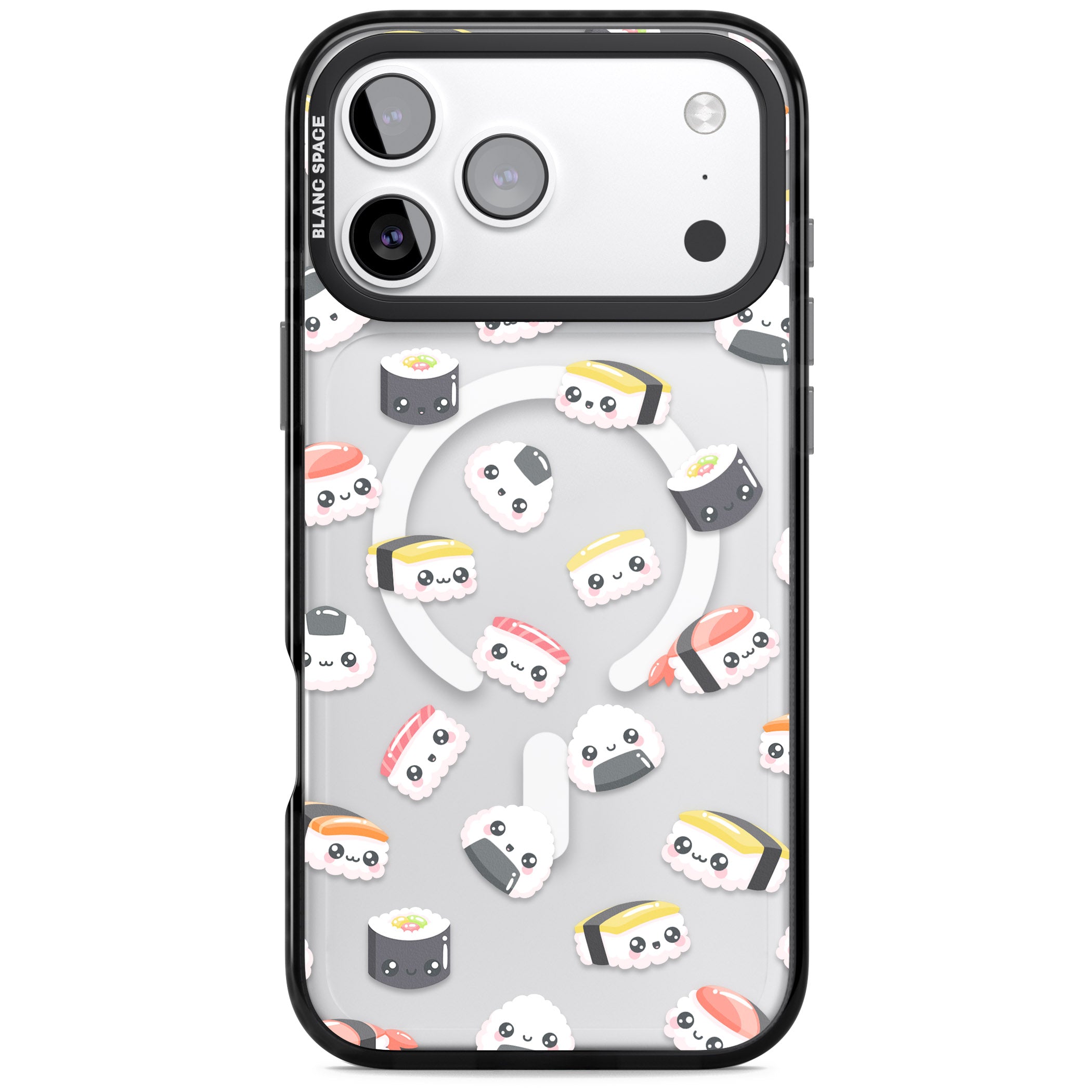 Kawaii Sushi iPhone 17 Pro Max Impact Pro Black Phone Case