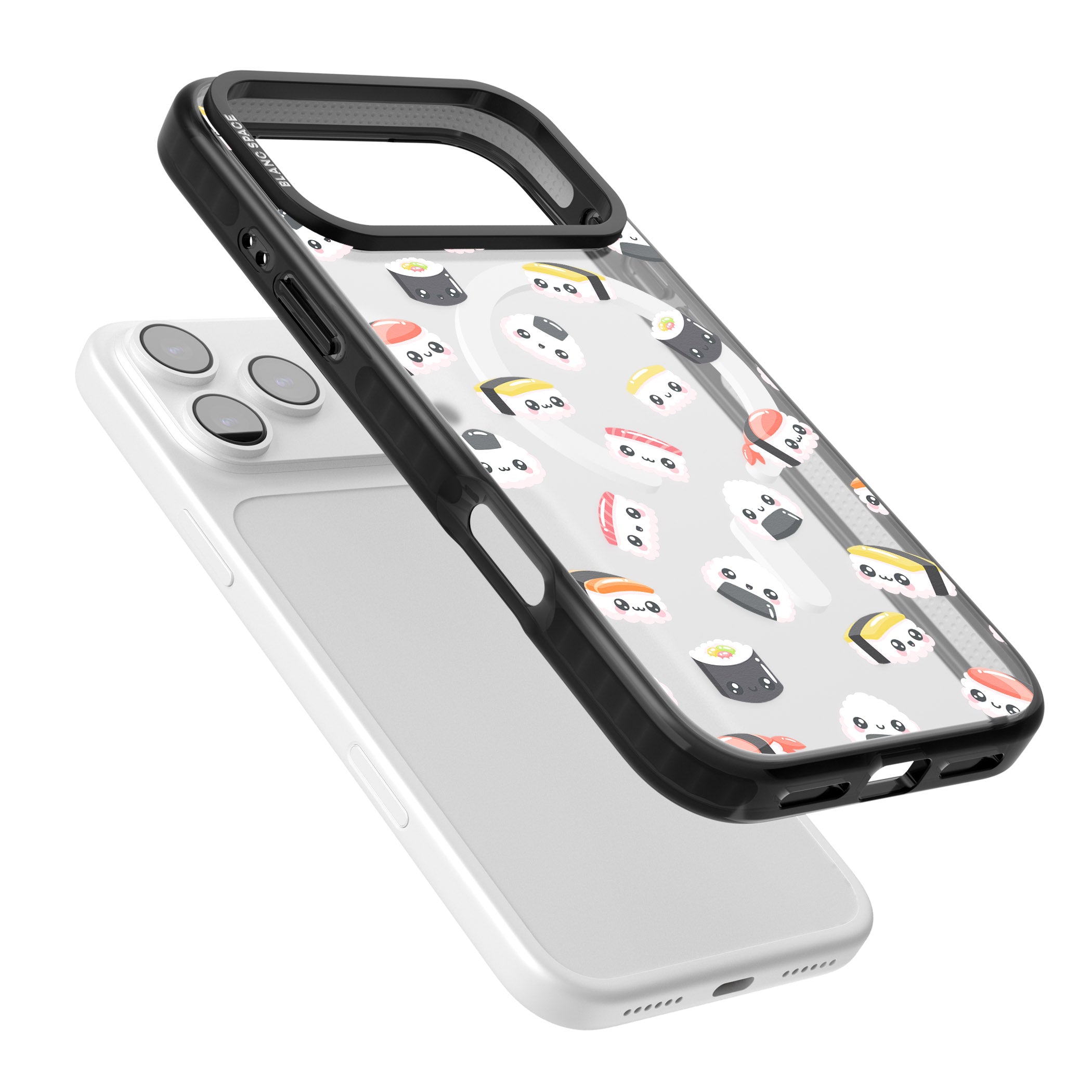 Kawaii Sushi iPhone 17 Pro Max Impact Pro Black Phone Case Colours