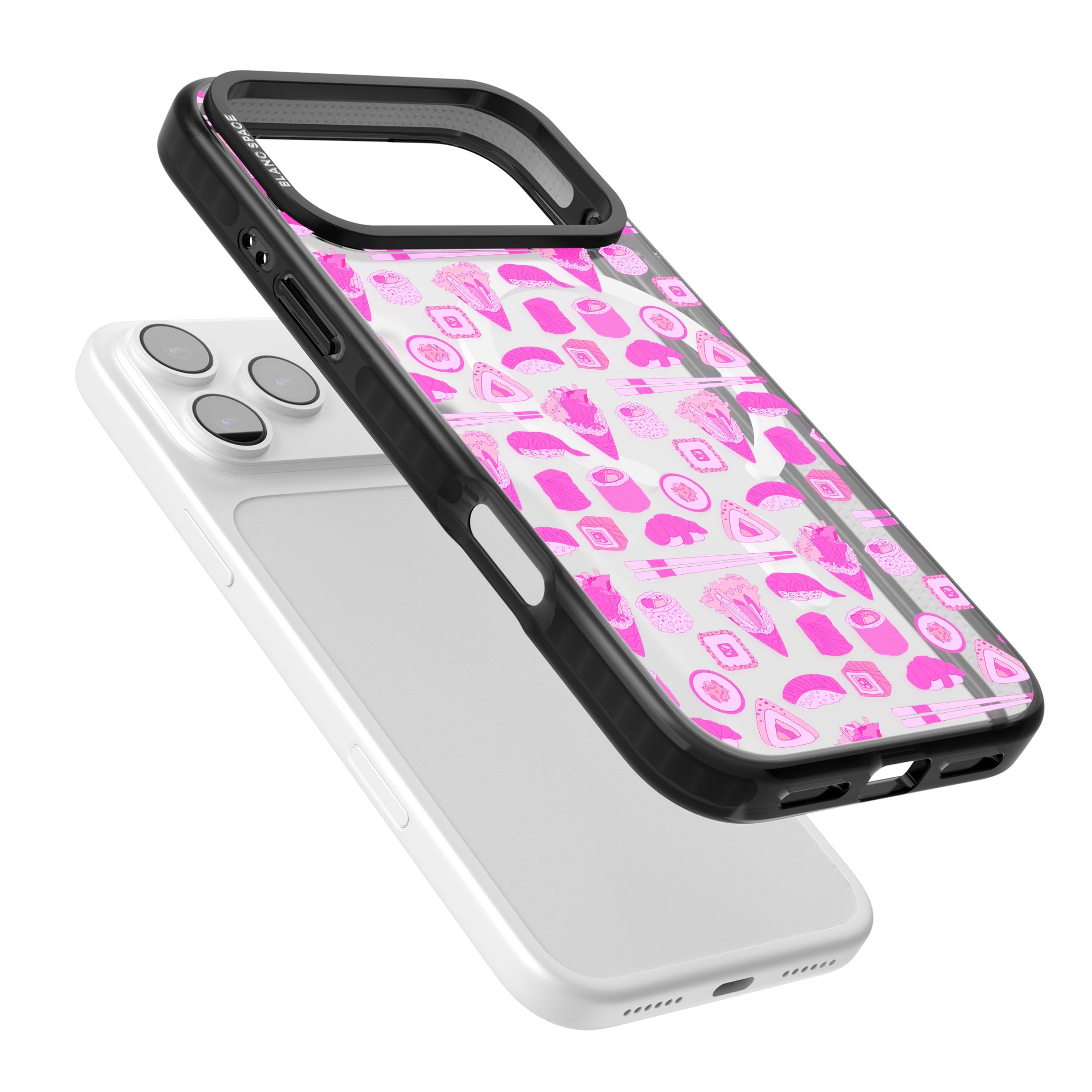 Pink Sushi Pop iPhone 17 Pro Impact Pro Black Phone Case Colours