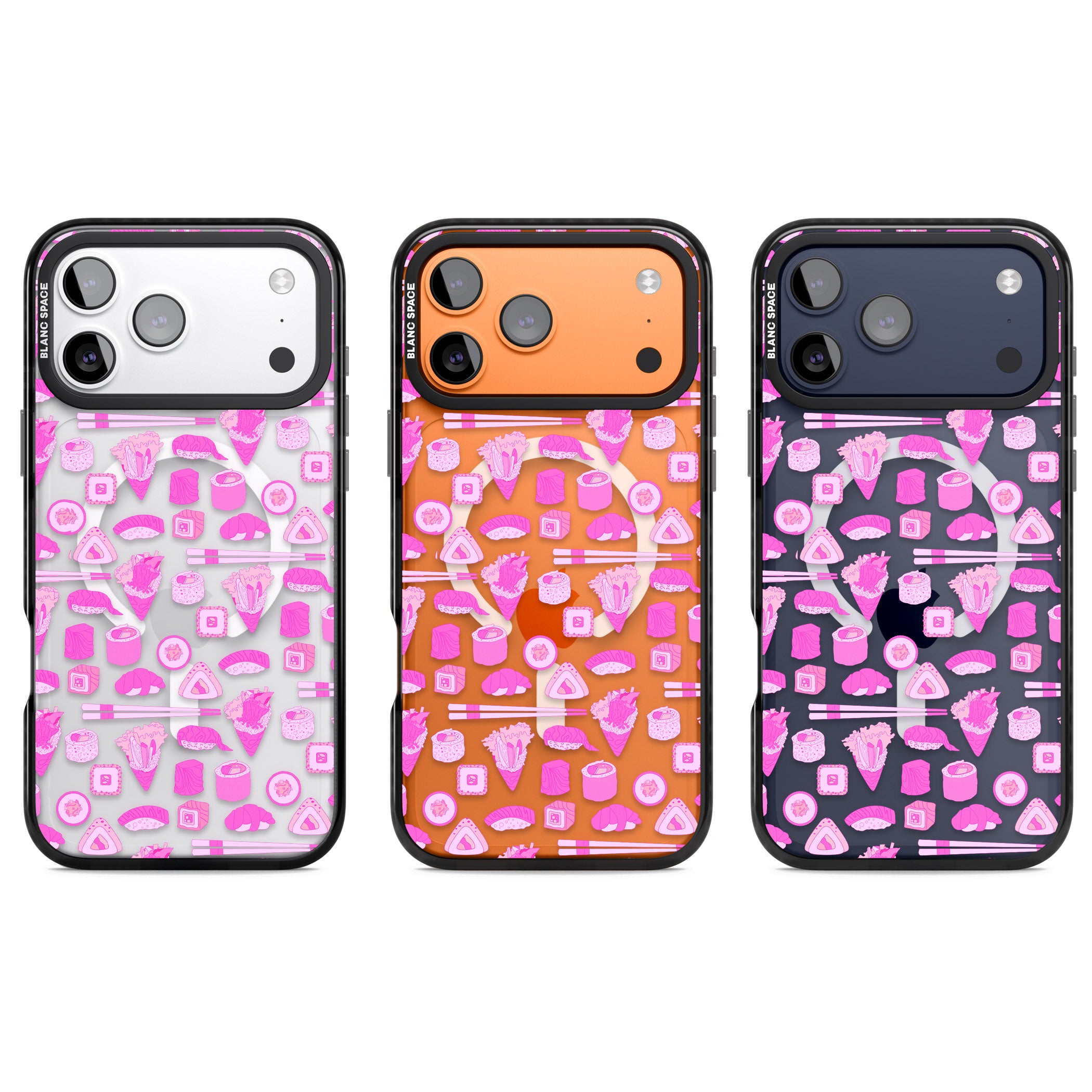 Pink Sushi Pop iPhone 17 Pro Impact Pro Black Phone Case APT Impact Protection