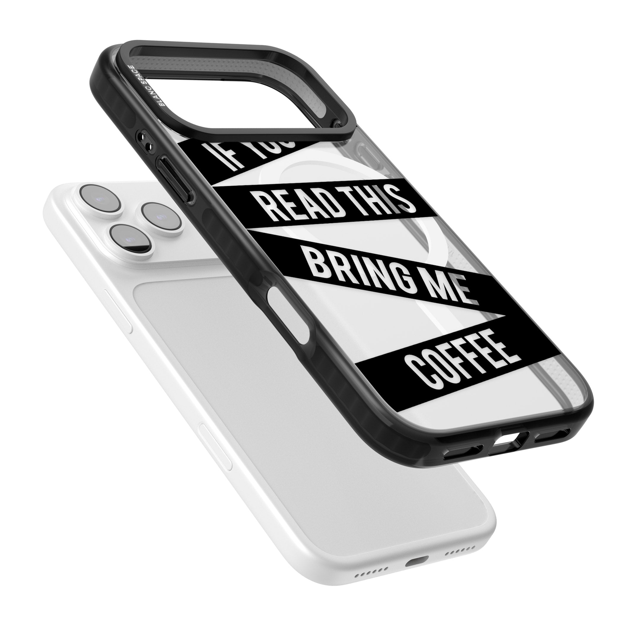 Bring Me Coffee iPhone 17 Pro Max Impact Pro Black Phone Case Colours