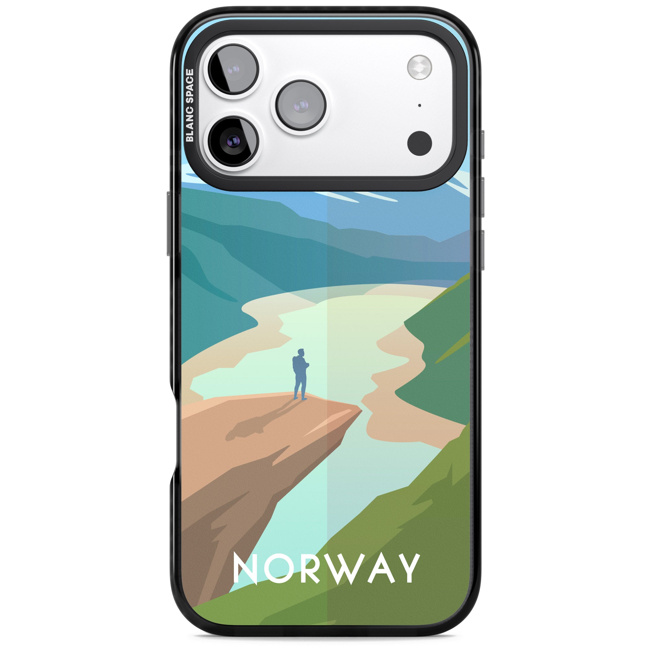 Vintage Travel Poster Norway iPhone 17 Pro Impact Pro Black Phone Case