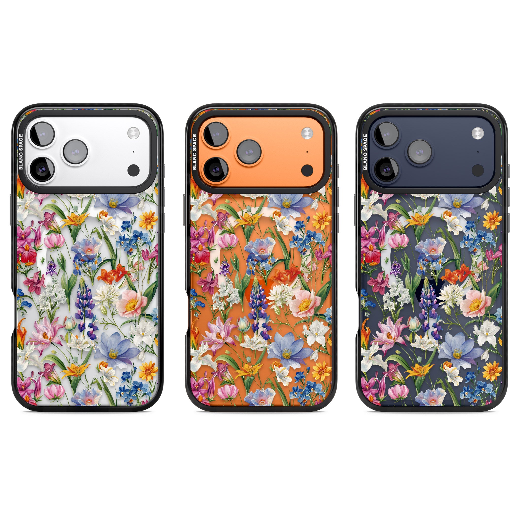 Vintage Wildflowers iPhone 17 Pro Impact Pro Black Phone Case APT Impact Protection
