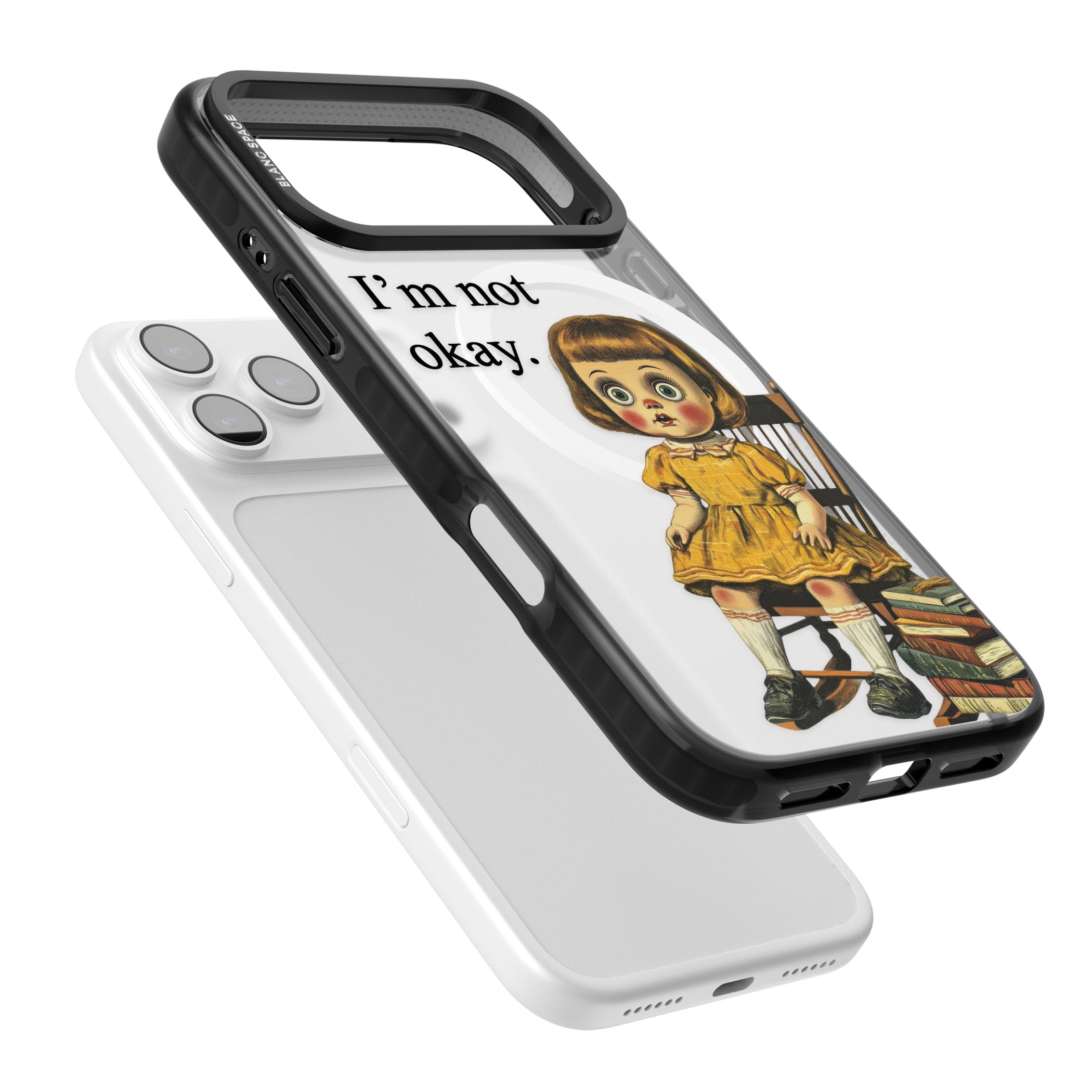 Im Not Okay iPhone 17 Pro Max Impact Pro Black Phone Case Colours