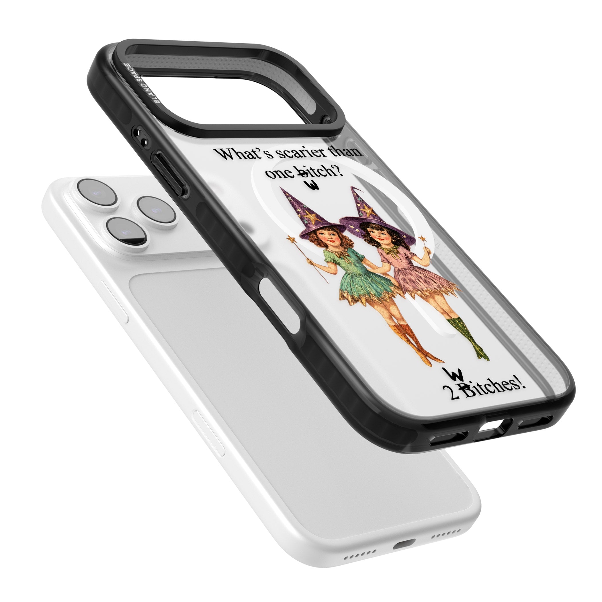 Two Witches iPhone 17 Pro Impact Pro Black Phone Case Colours