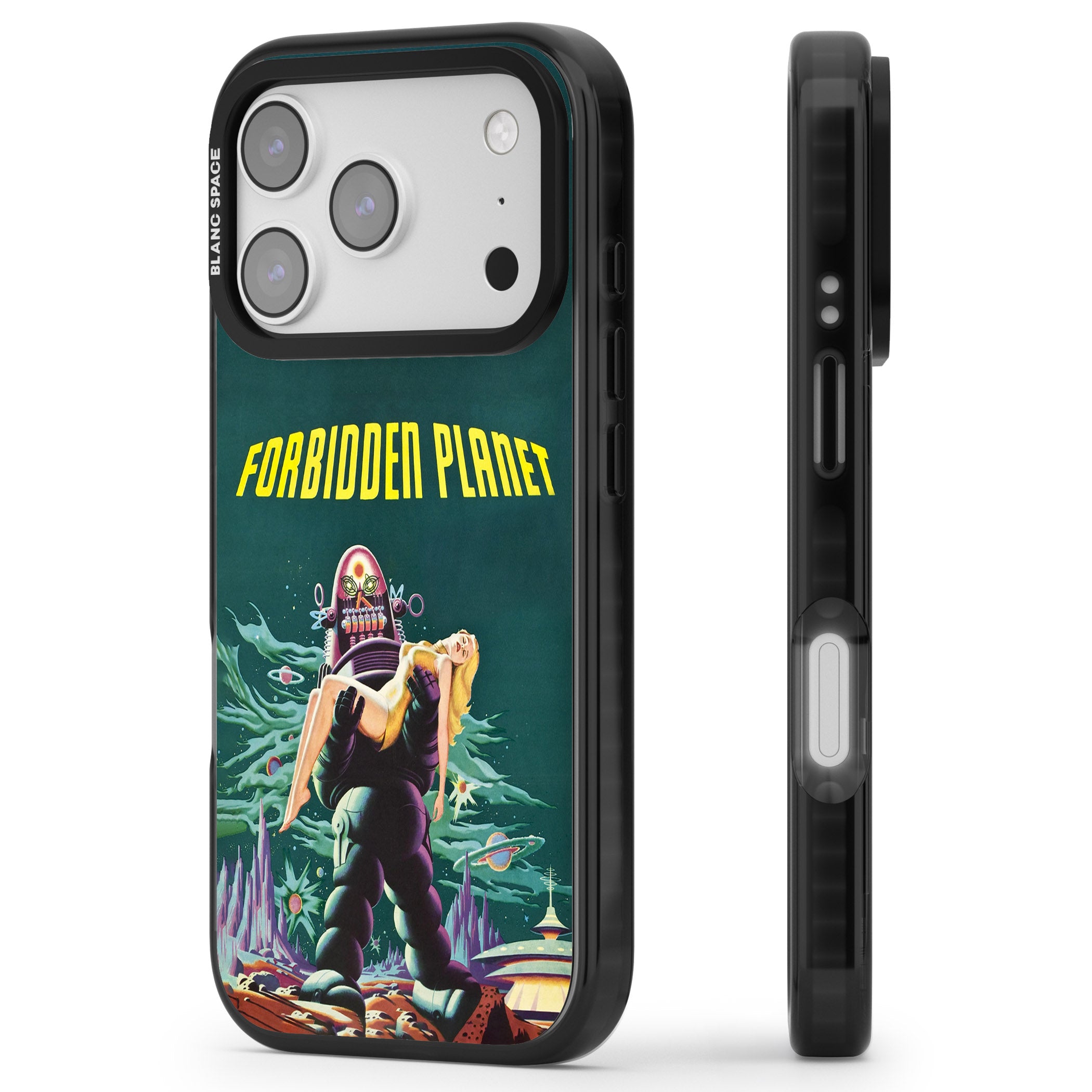 Forbidden Planet Poster iPhone 17 Pro Max Impact Pro Black Phone Case Side Profile