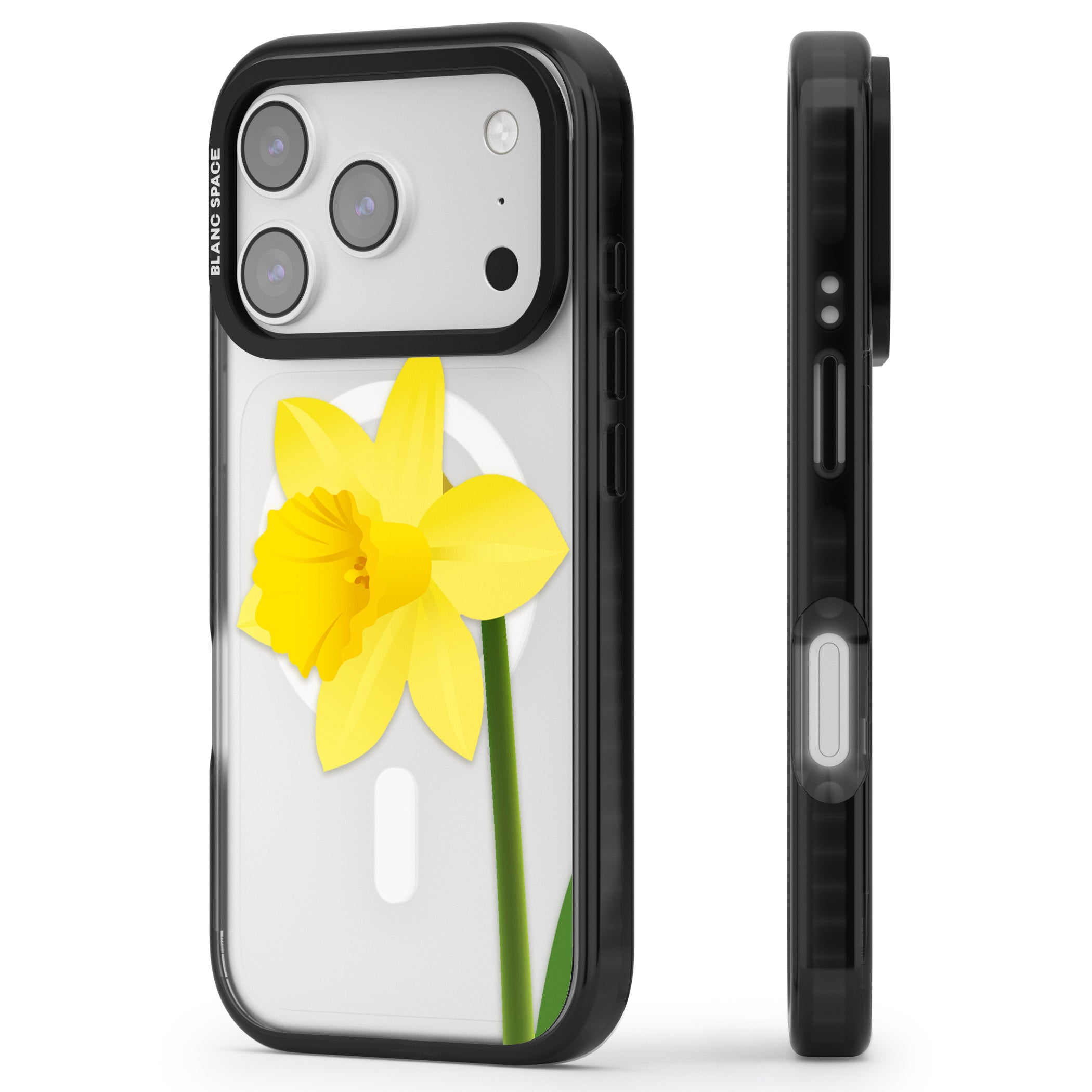 Daffodil iPhone 17 Pro Impact Pro Black Phone Case Side Profile