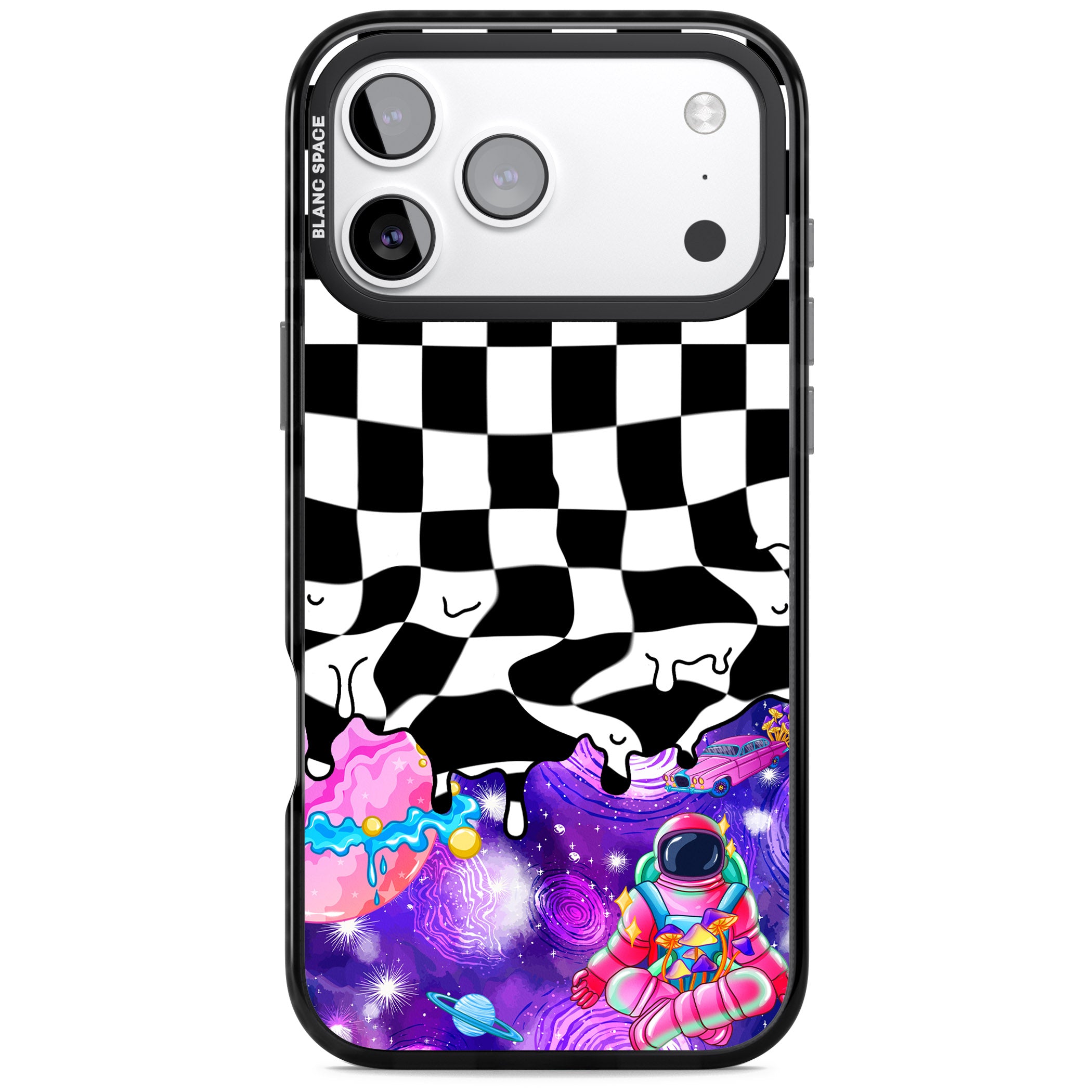 Washed Out iPhone 17 Pro Impact Pro Black Phone Case