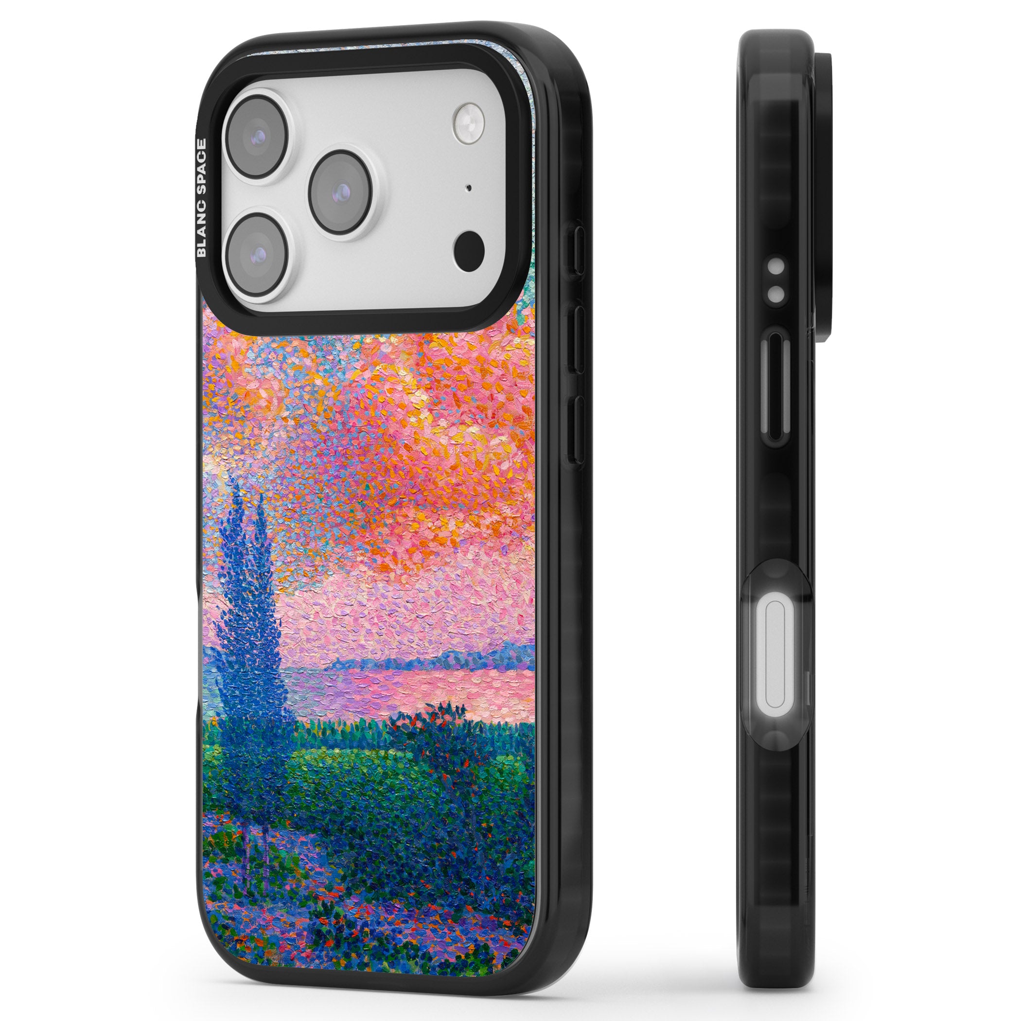 The Pink Cloud iPhone 17 Pro Max Impact Pro Black Phone Case Side Profile