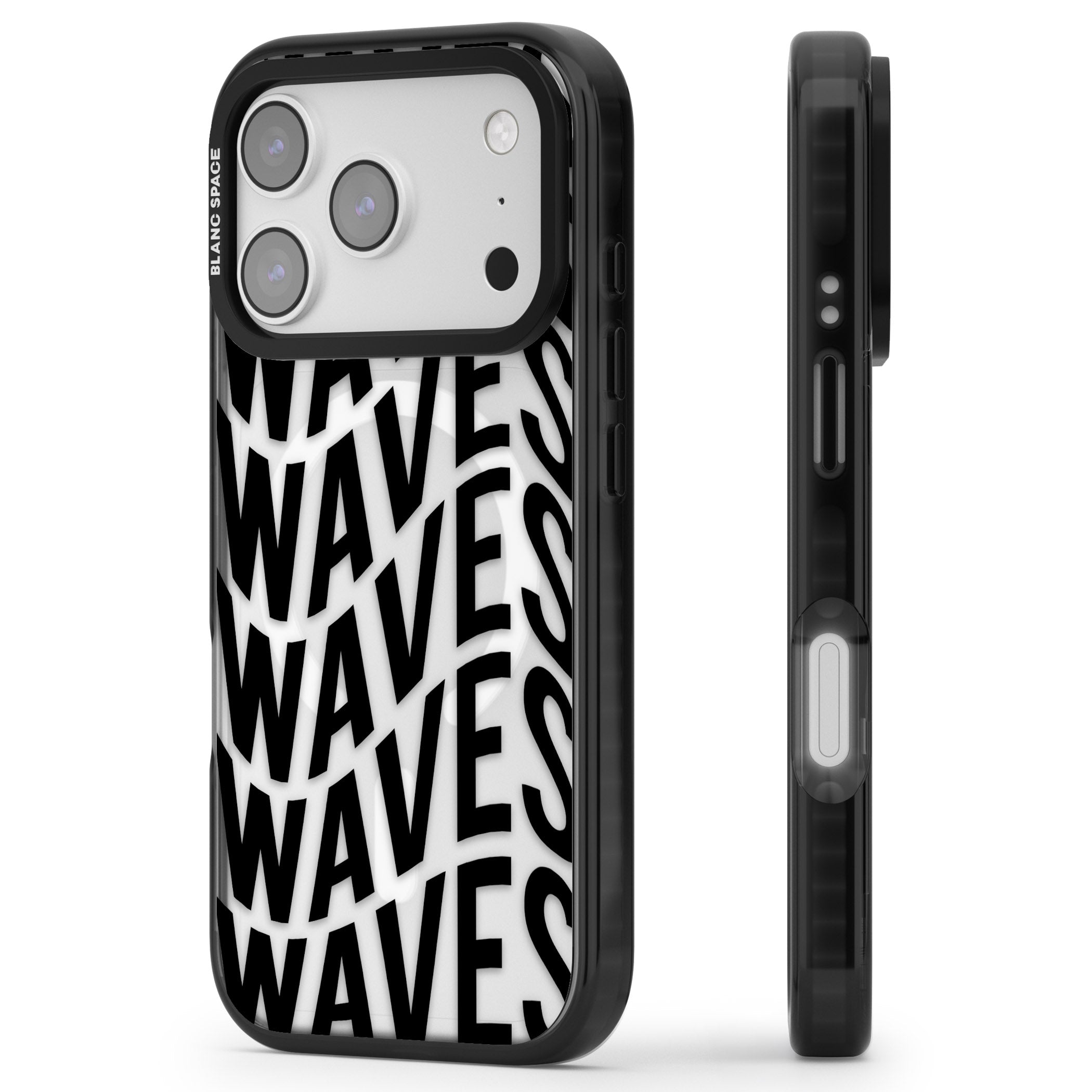 Waves iPhone 17 Pro Impact Pro Black Phone Case Side Profile
