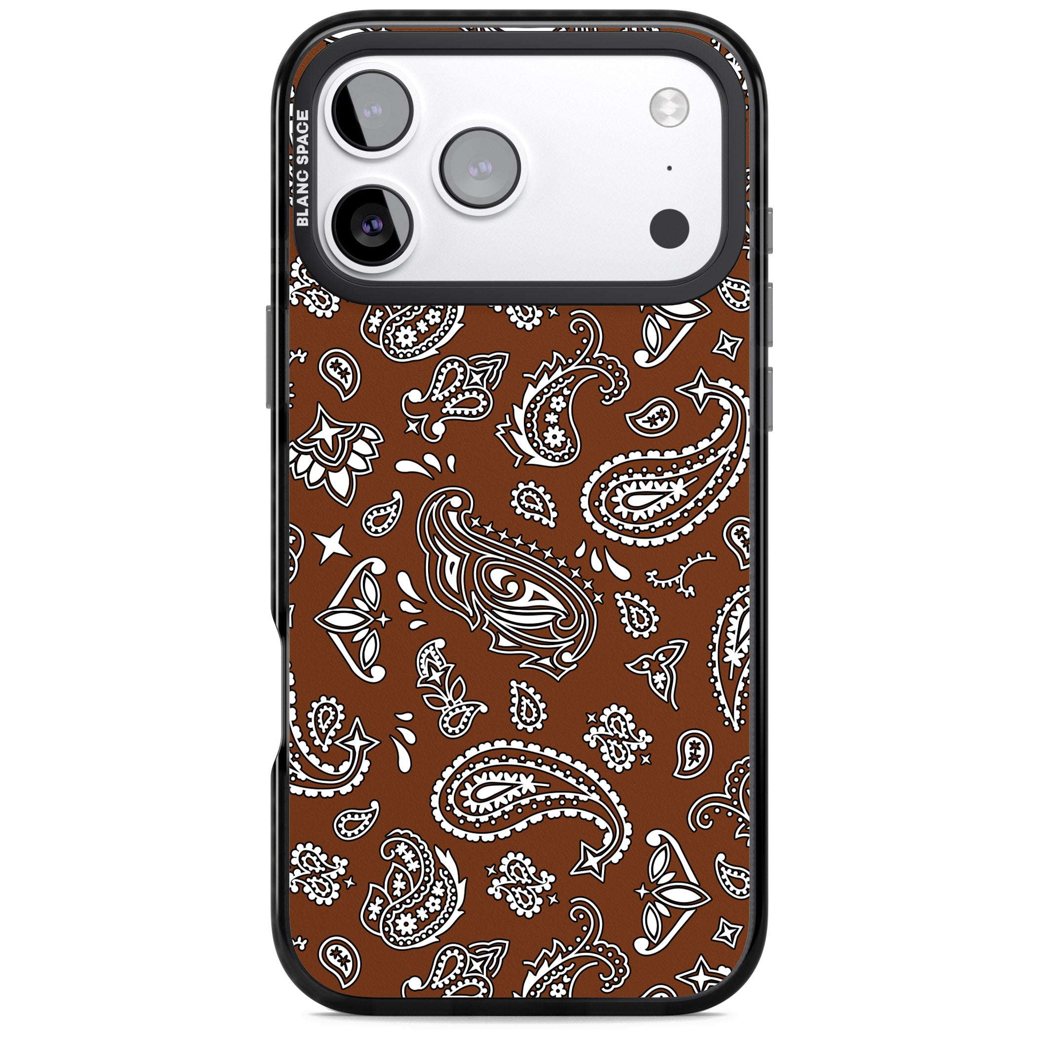 Brown Bandana iPhone 17 Pro Impact Pro Black Phone Case
