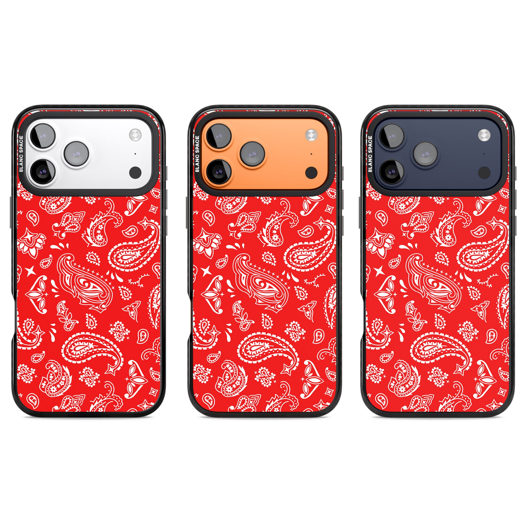 Red Bandana iPhone 17 Pro Impact Pro Black Phone Case APT Impact Protection