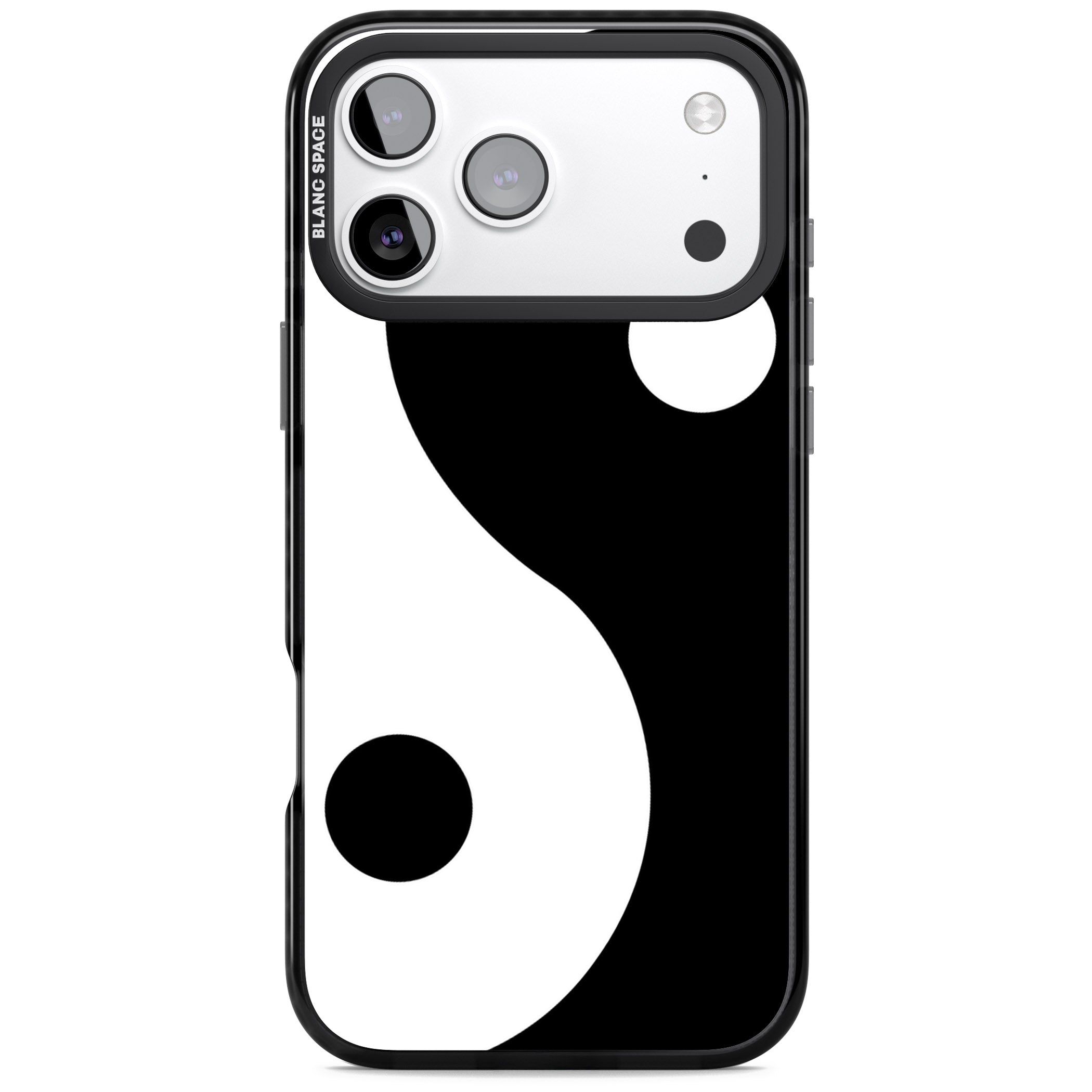 Large Yin Yang iPhone 17 Pro Impact Pro Black Phone Case