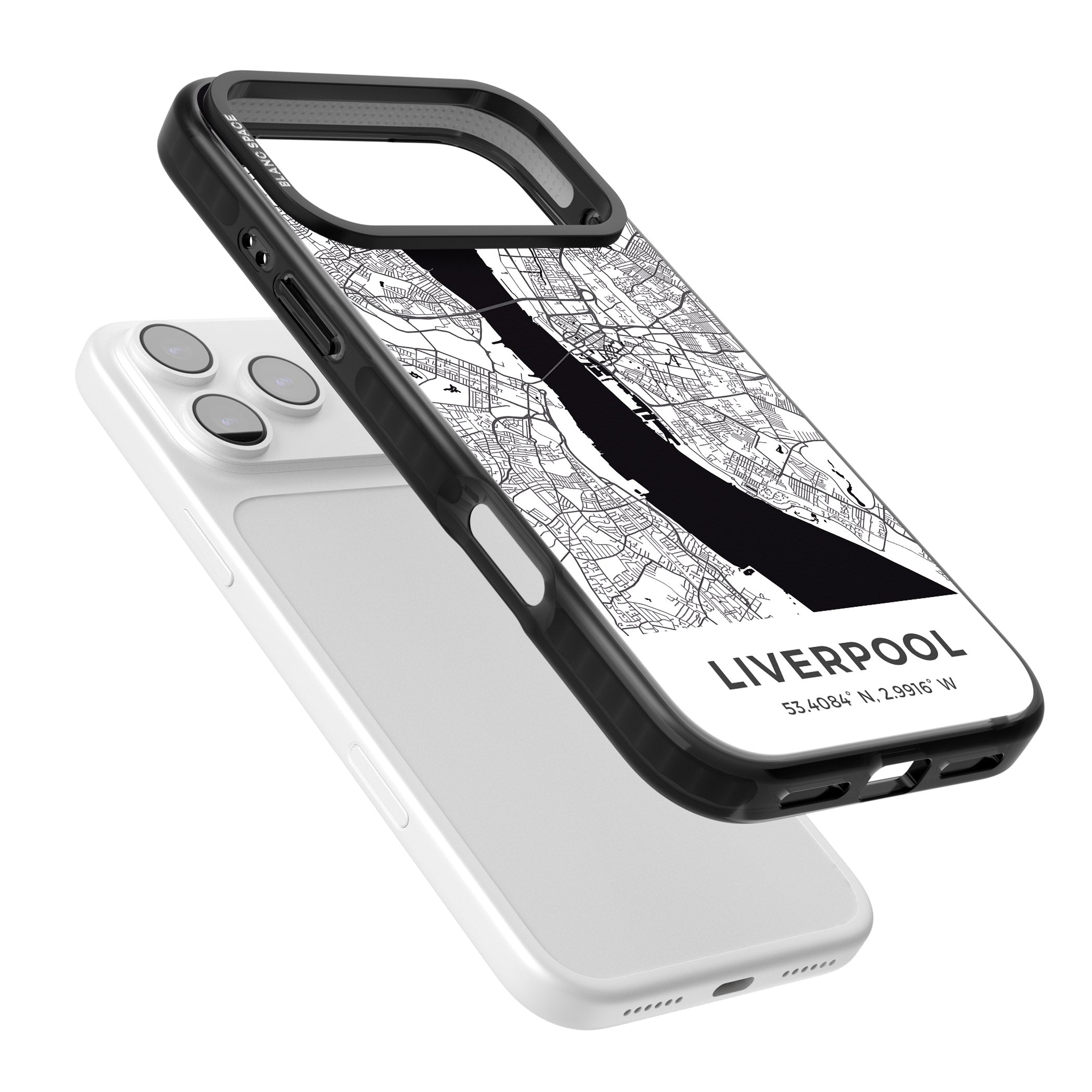 Liverpool Map iPhone 17 Pro Impact Black Phone Case Colours