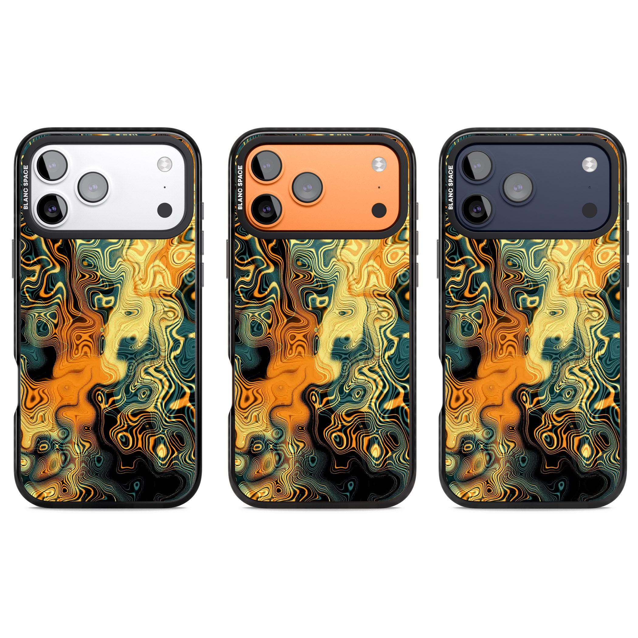 Gold Green Marble iPhone 17 Pro Impact Black Phone Case APT Impact Protection