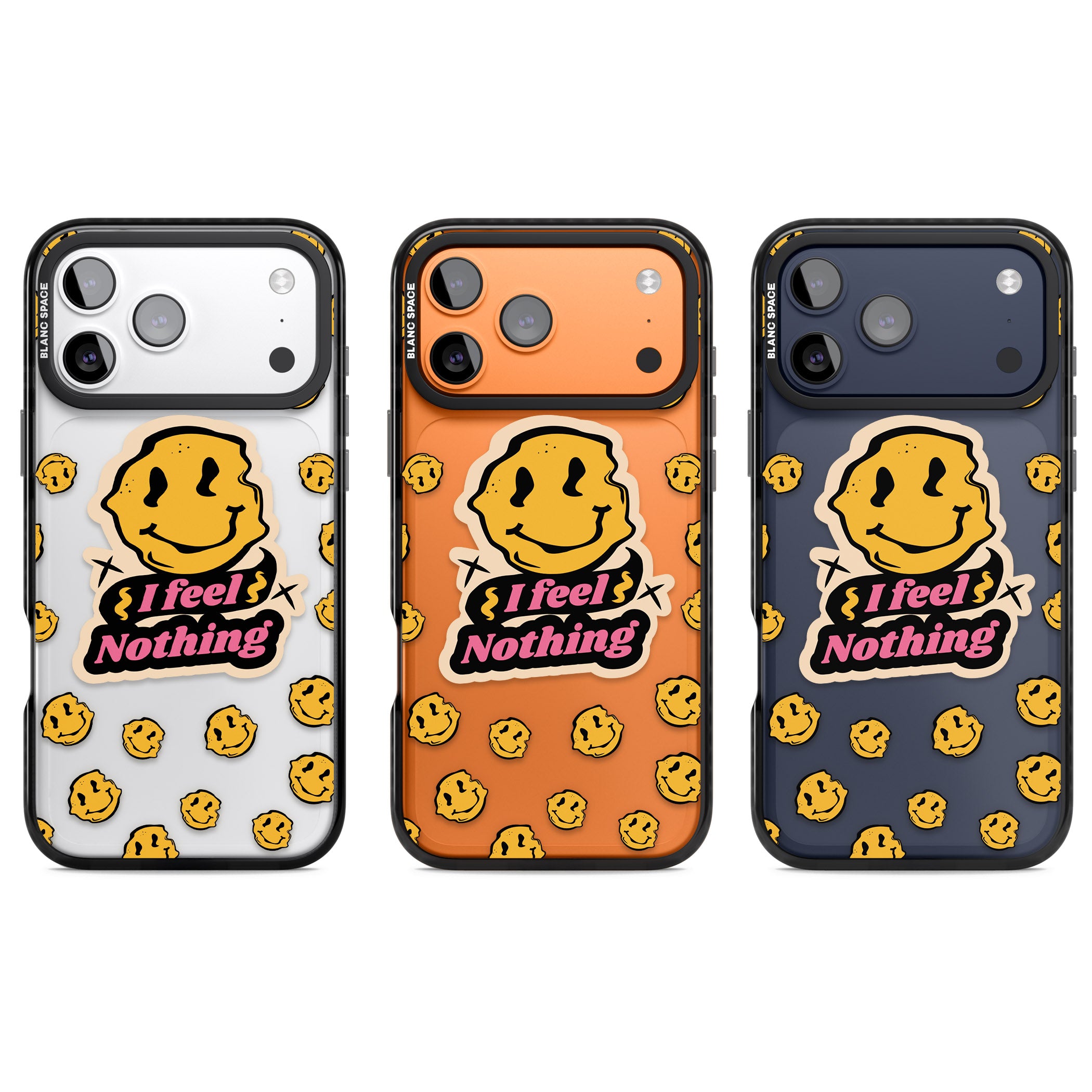 I Feel Nothing (Clear) iPhone 17 Pro Impact Black Phone Case APT Impact Protection