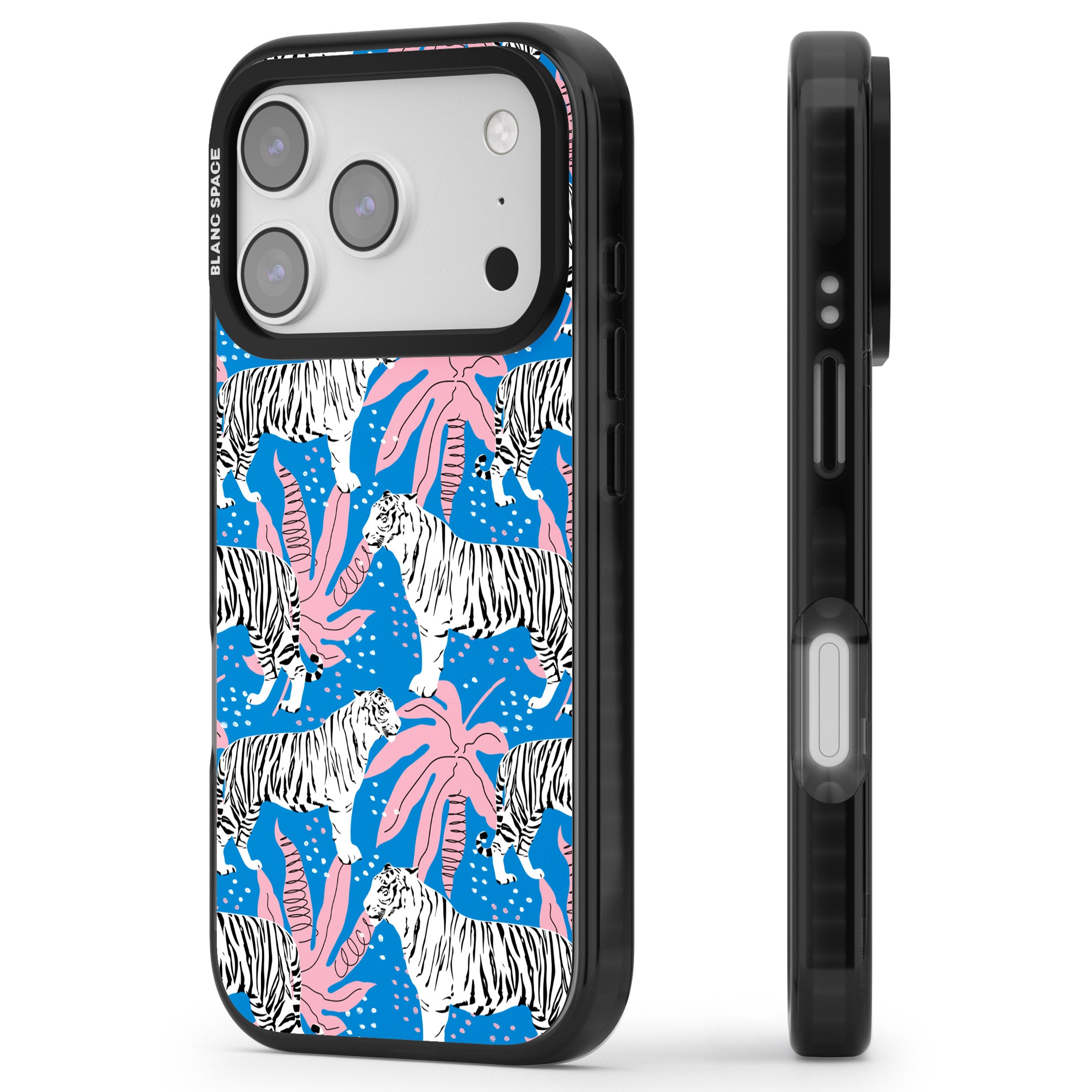 Bengal Blues iPhone 17 Pro Impact Black Phone Case Side Profile