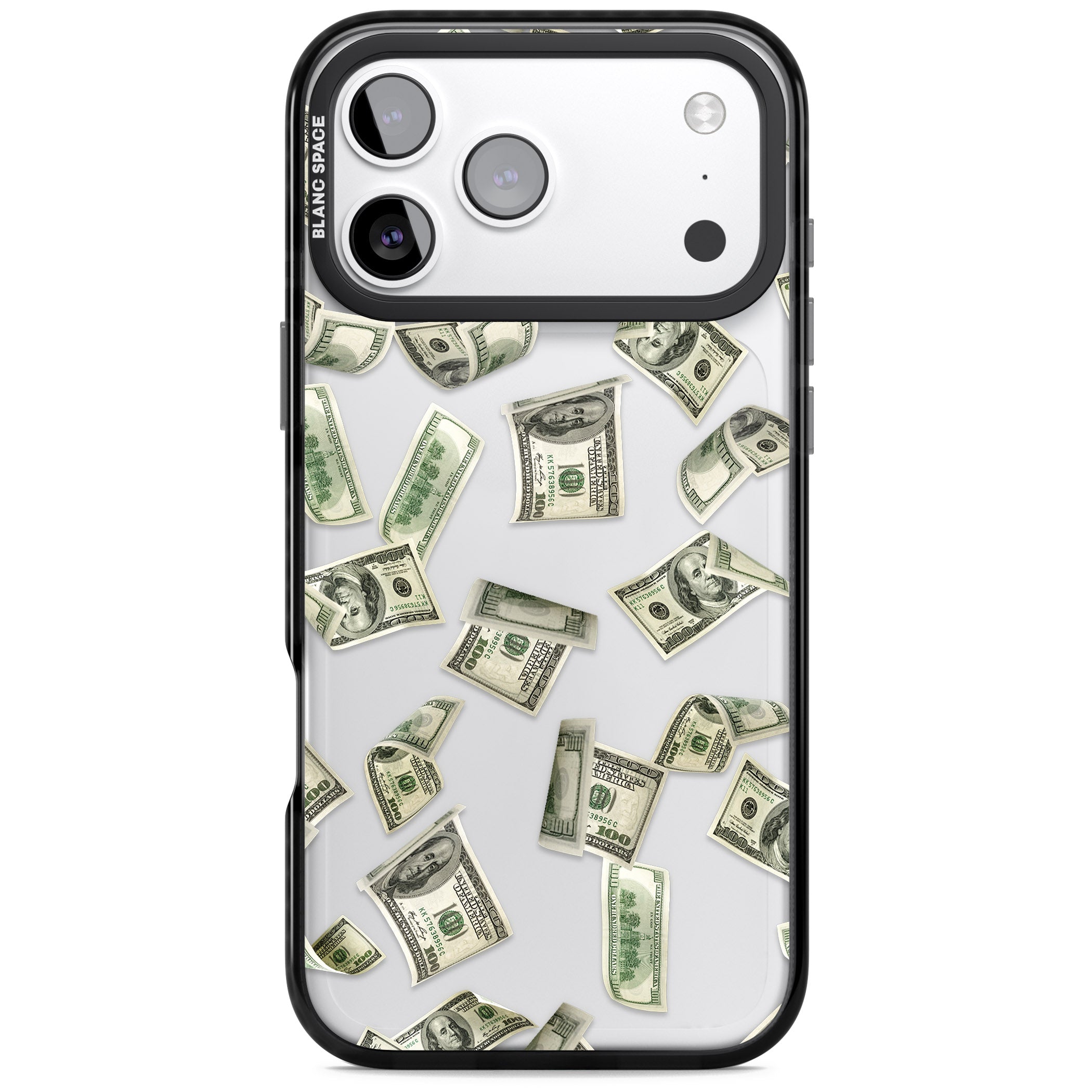 Falling Cash iPhone 17 Pro Max Impact Black Phone Case