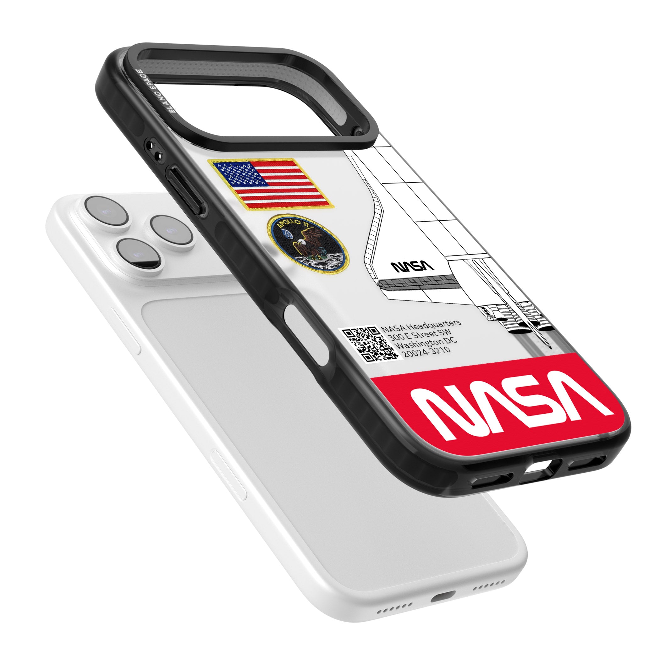 Nasa Apollo 11 iPhone 17 Pro Max Impact Black Phone Case Colours