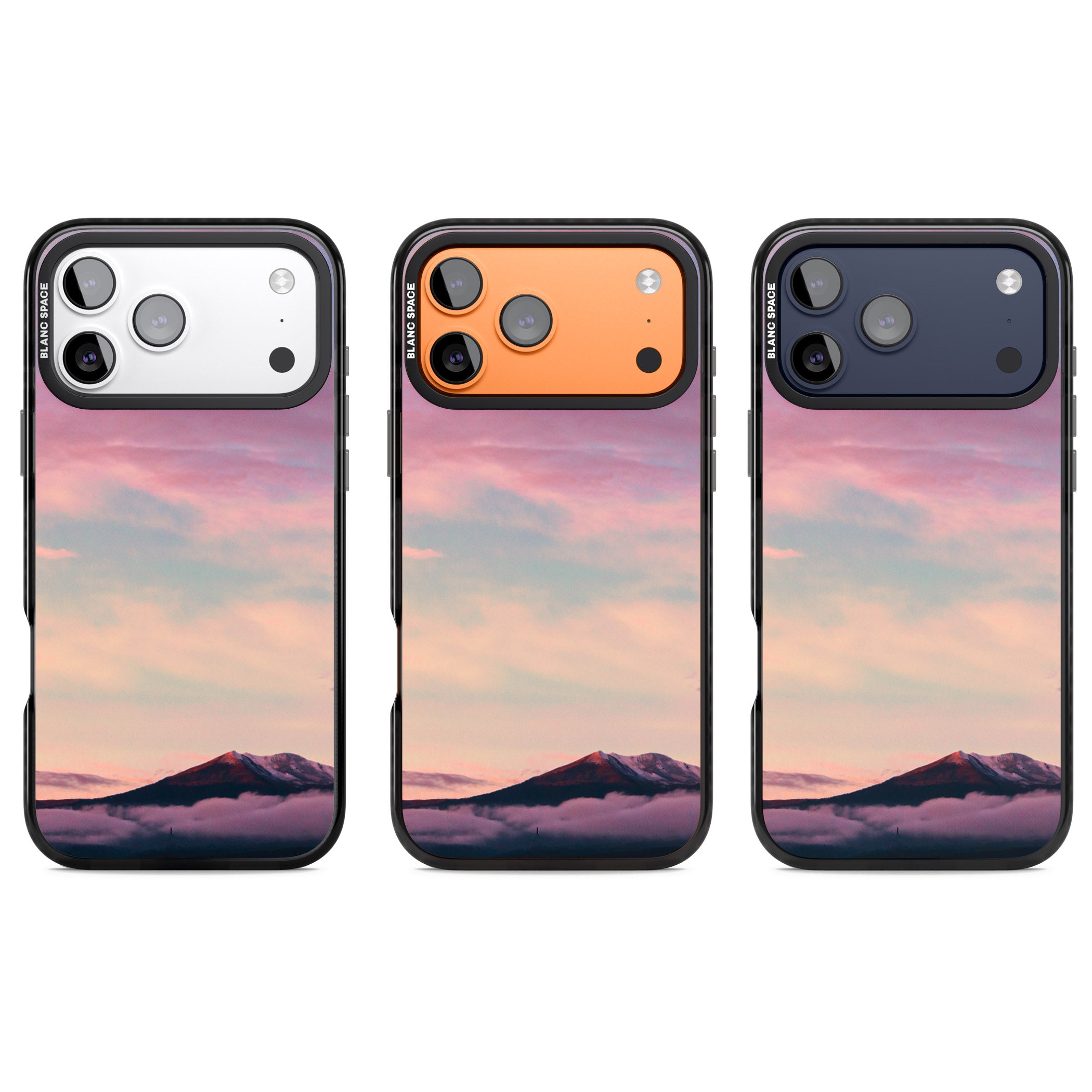 Pastel Mountain Sunset iPhone 17 Pro Impact Black Phone Case APT Impact Protection