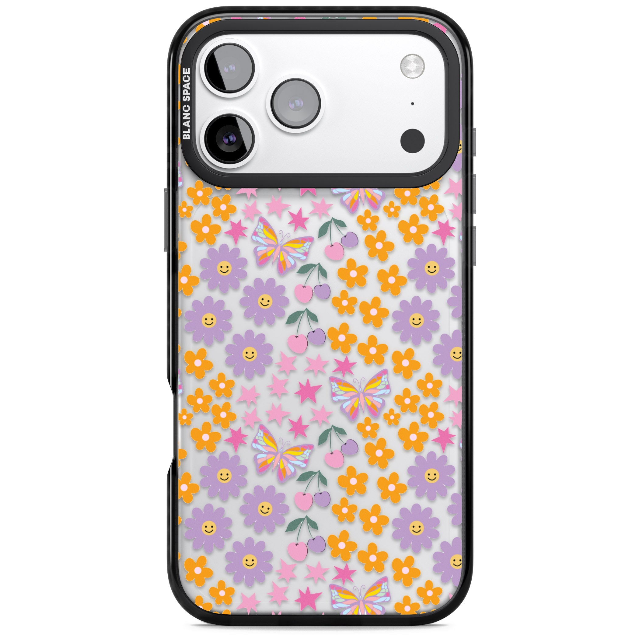 Botanical Bombardment iPhone 17 Pro Max Impact Black Phone Case