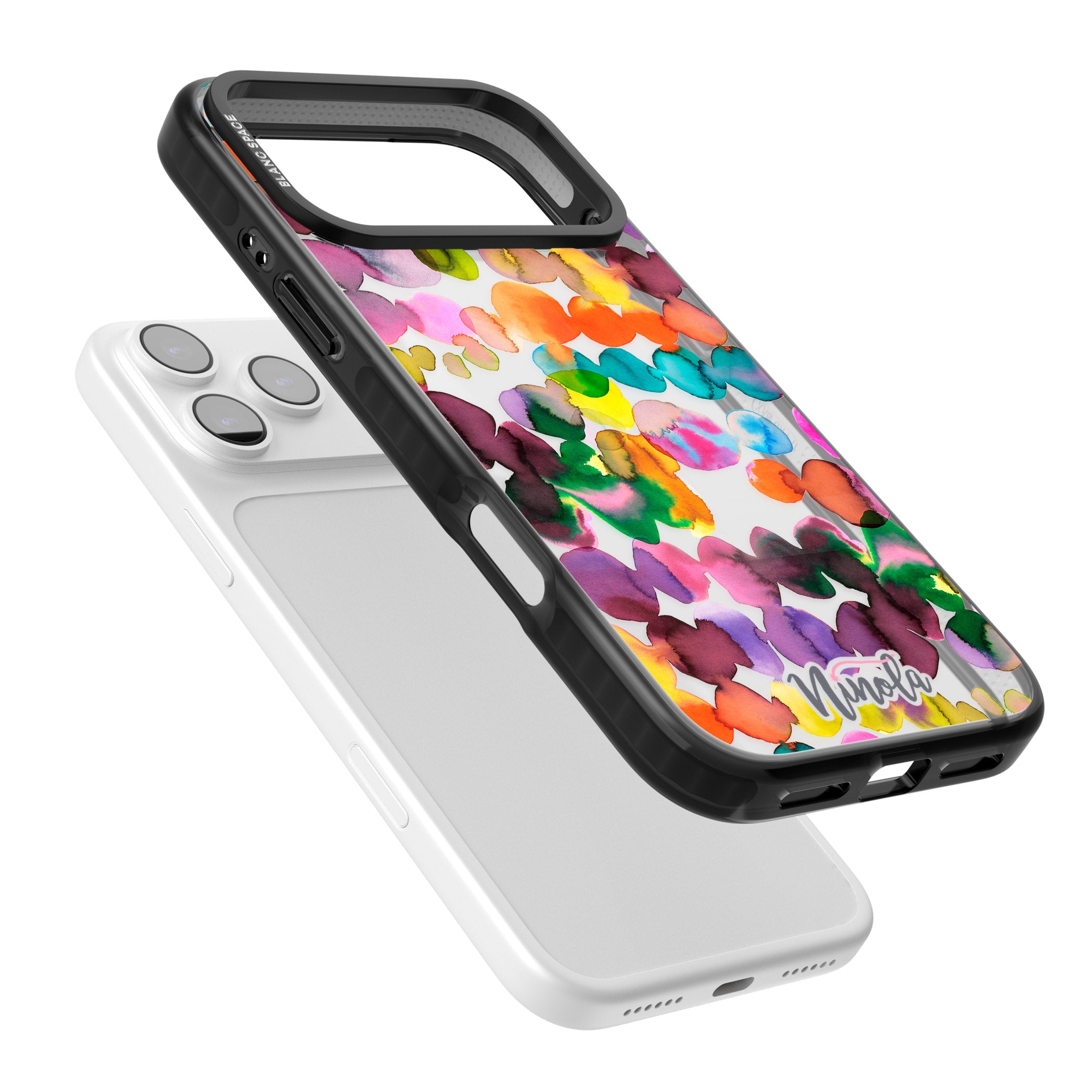 Ink Splash Hues iPhone 17 Pro Max Impact Black Phone Case Colours