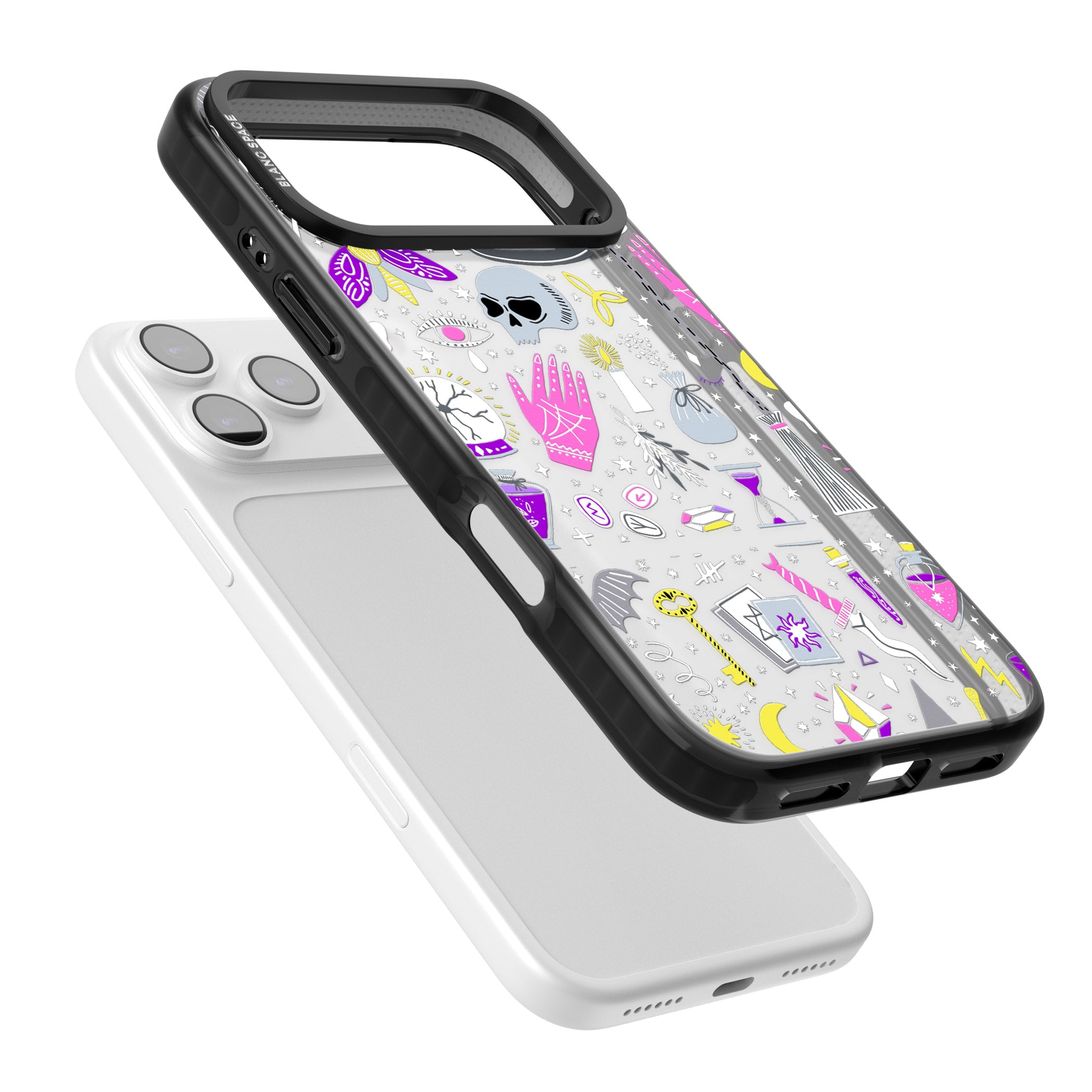 Black Magic Pattern iPhone 17 Pro Max Impact Black Phone Case Colours