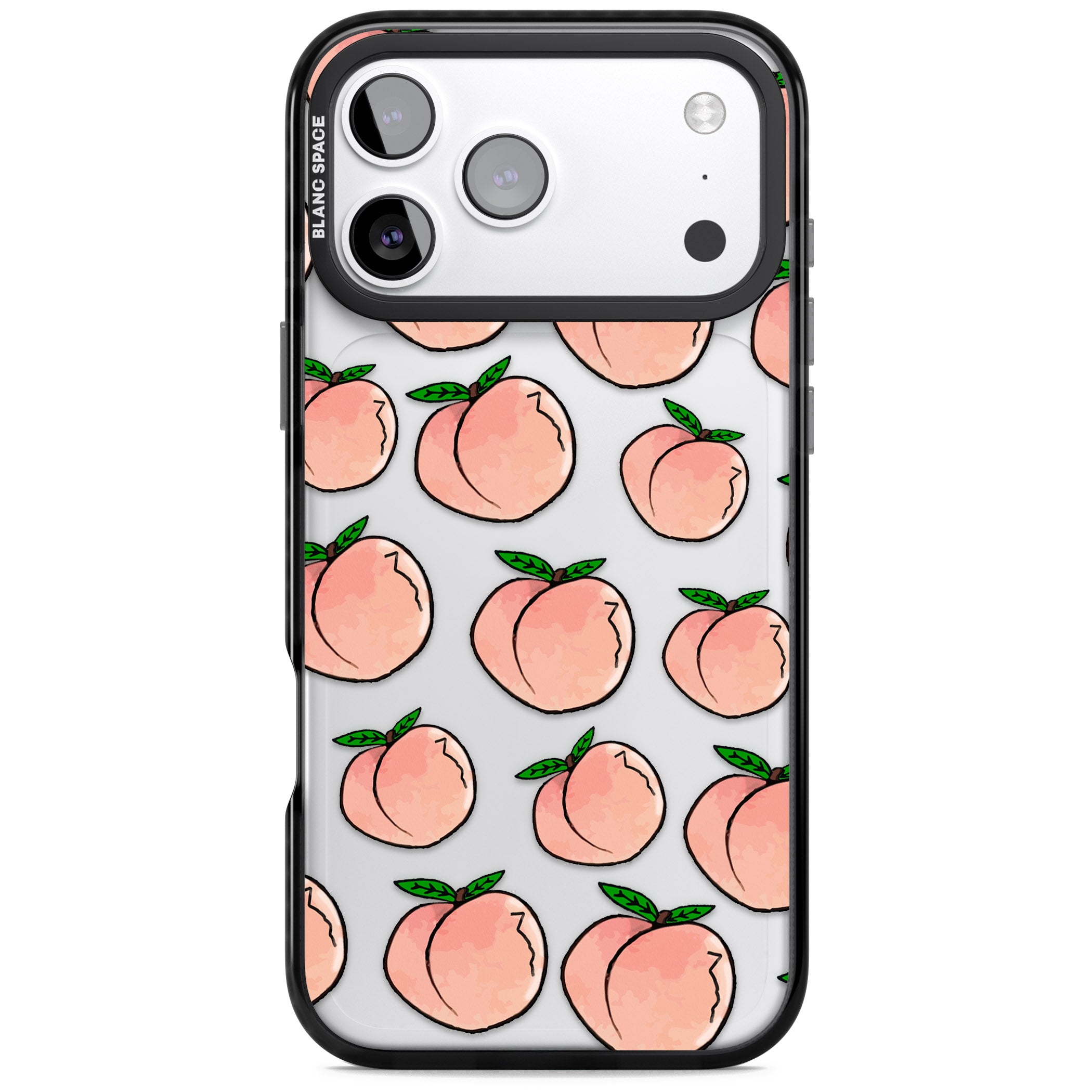 Peachy Picnic iPhone 17 Pro Max Impact Black Phone Case