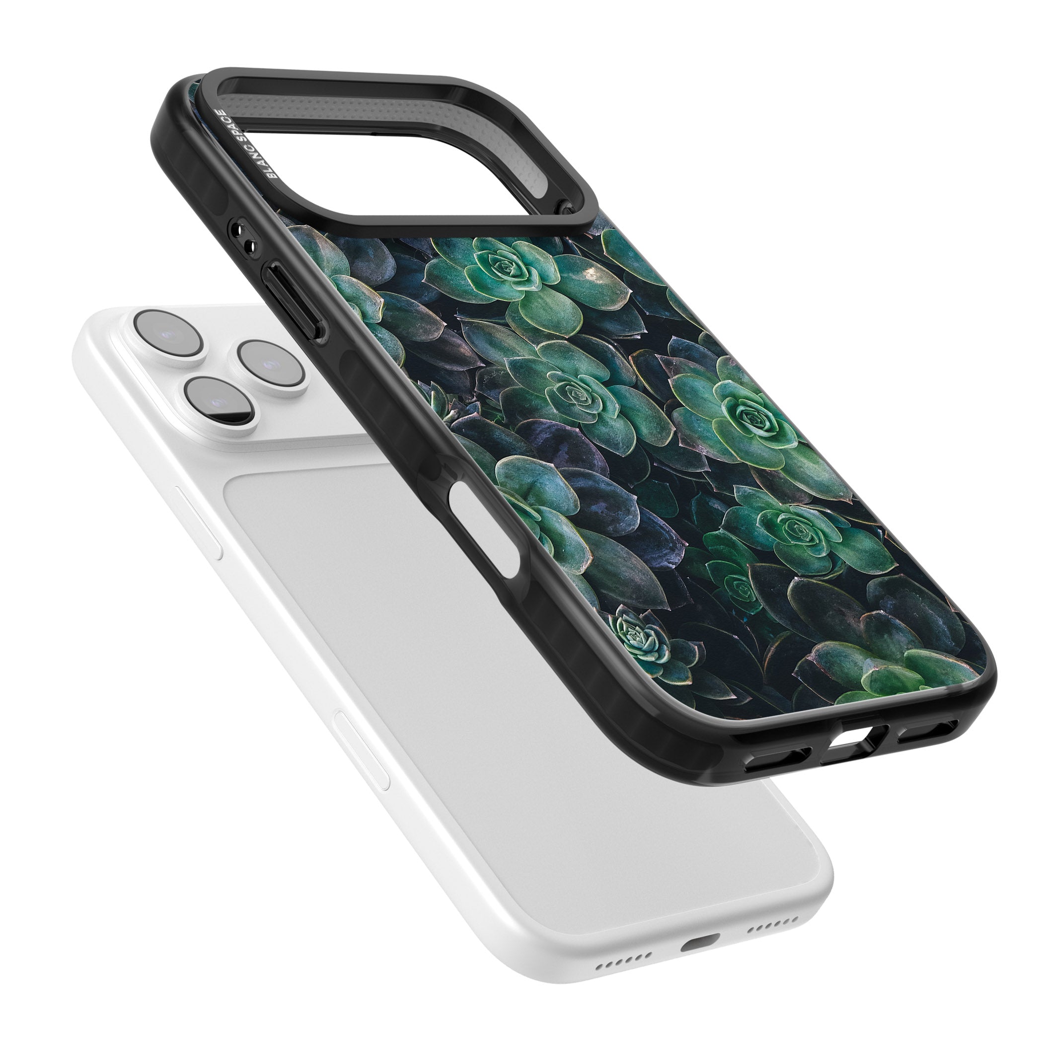 Succulent Bloom Botanical iPhone 17 Pro Impact Black Phone Case Colours
