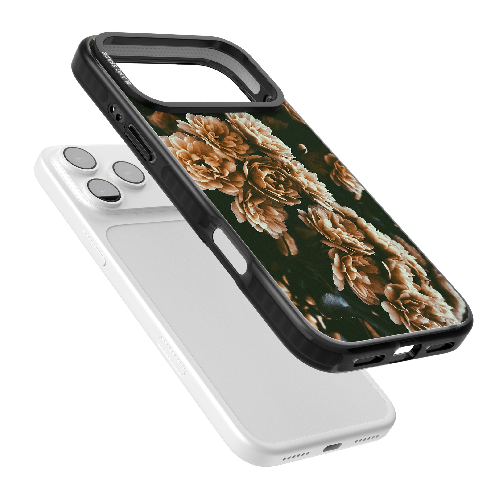 Moody Peony iPhone 17 Pro Impact Black Phone Case Colours