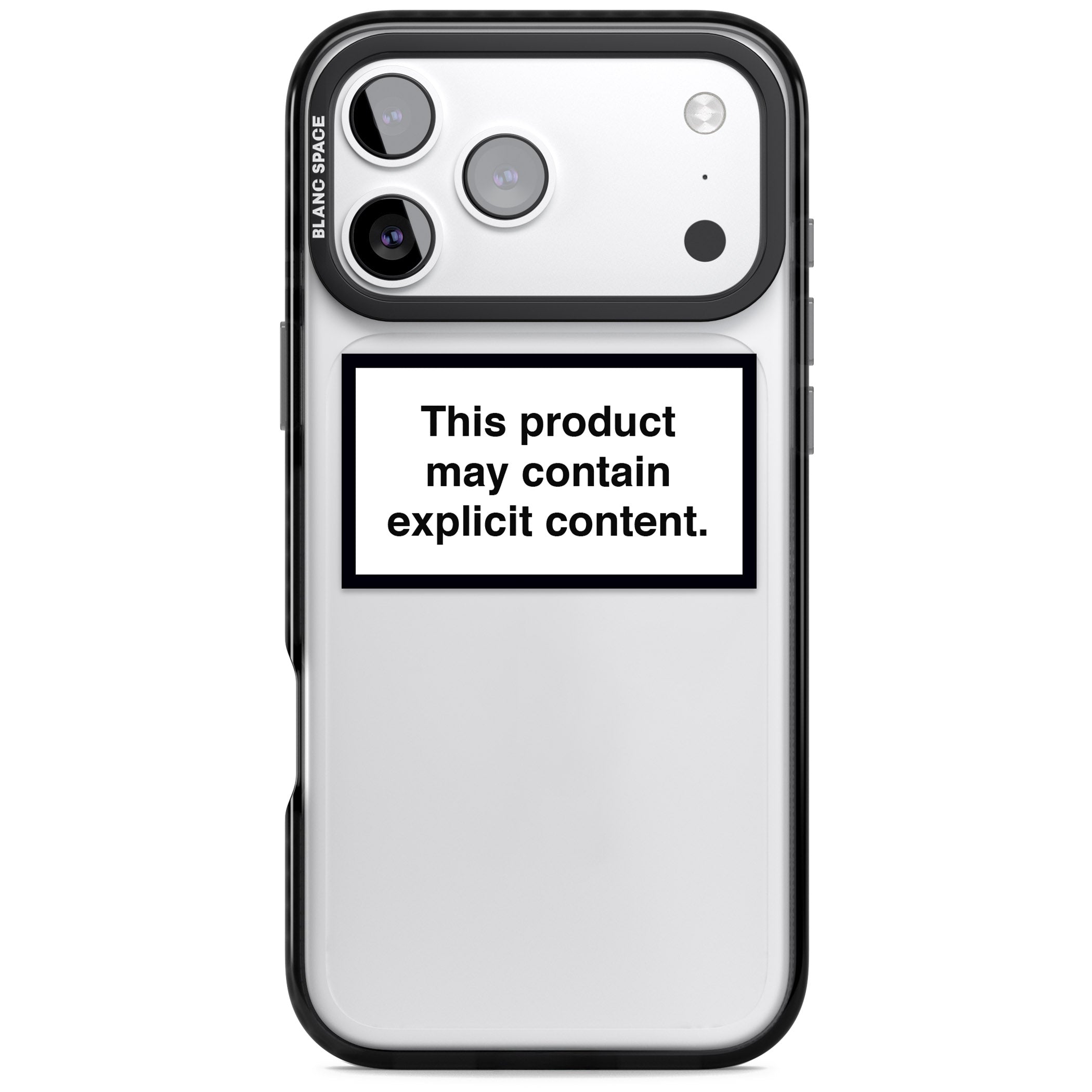 Contains Explicit Content iPhone 17 Pro Max Impact Black Phone Case