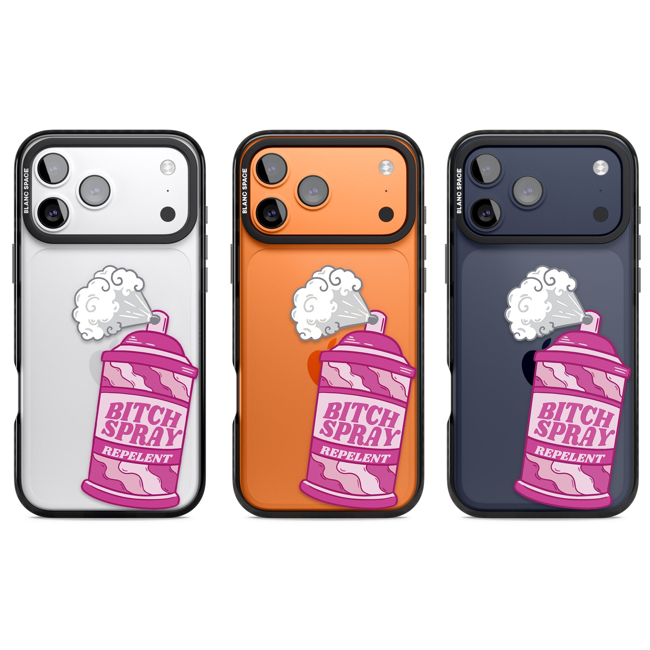 B*Tch Spray iPhone 17 Pro Impact Black Phone Case APT Impact Protection