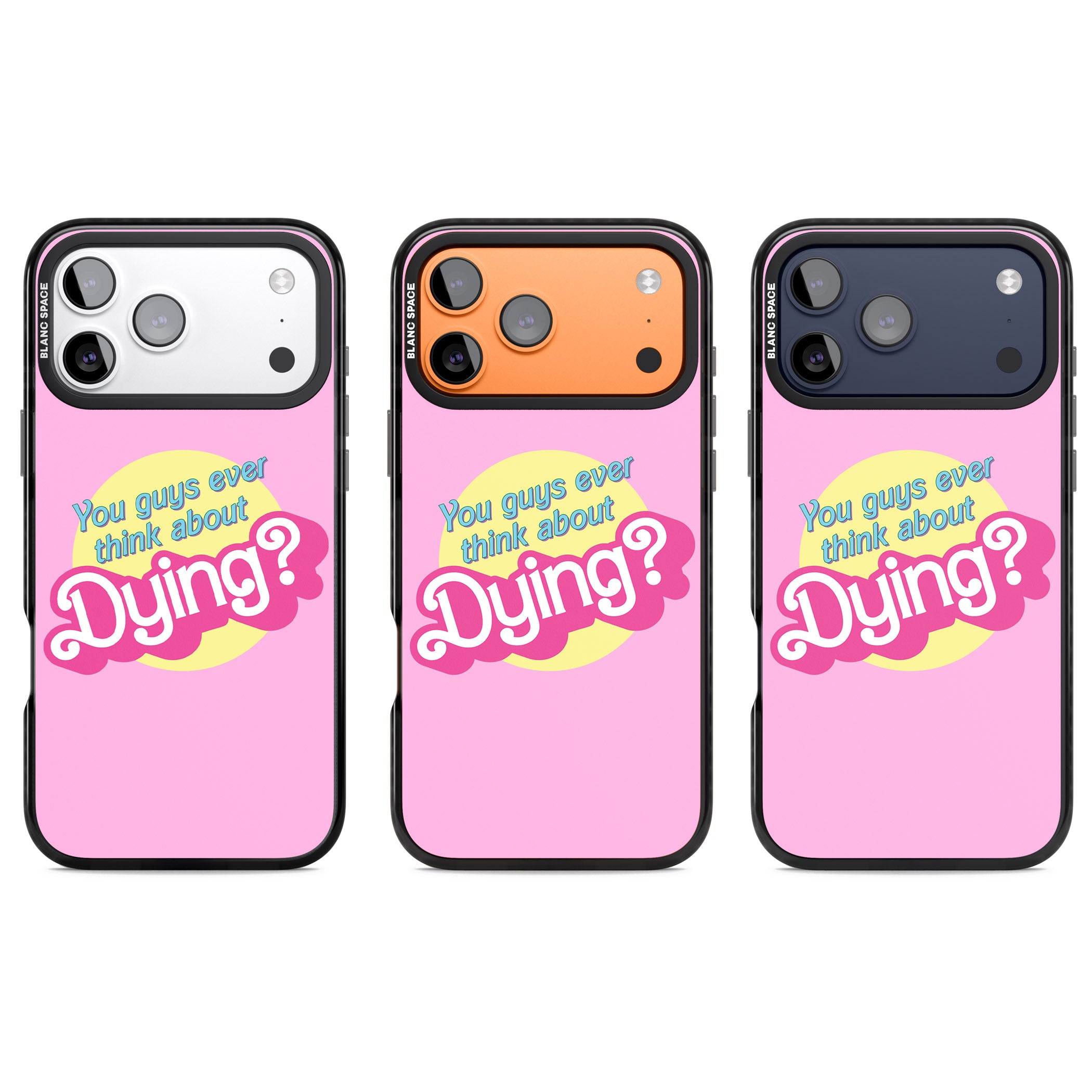 Ever Think About Dying? iPhone 17 Pro Impact Black Phone Case APT Impact Protection