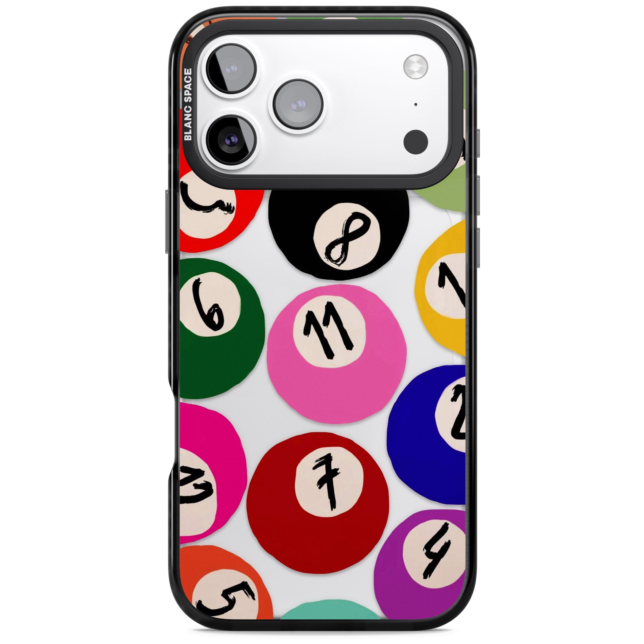 Pool Balls iPhone 17 Pro Impact Black Phone Case
