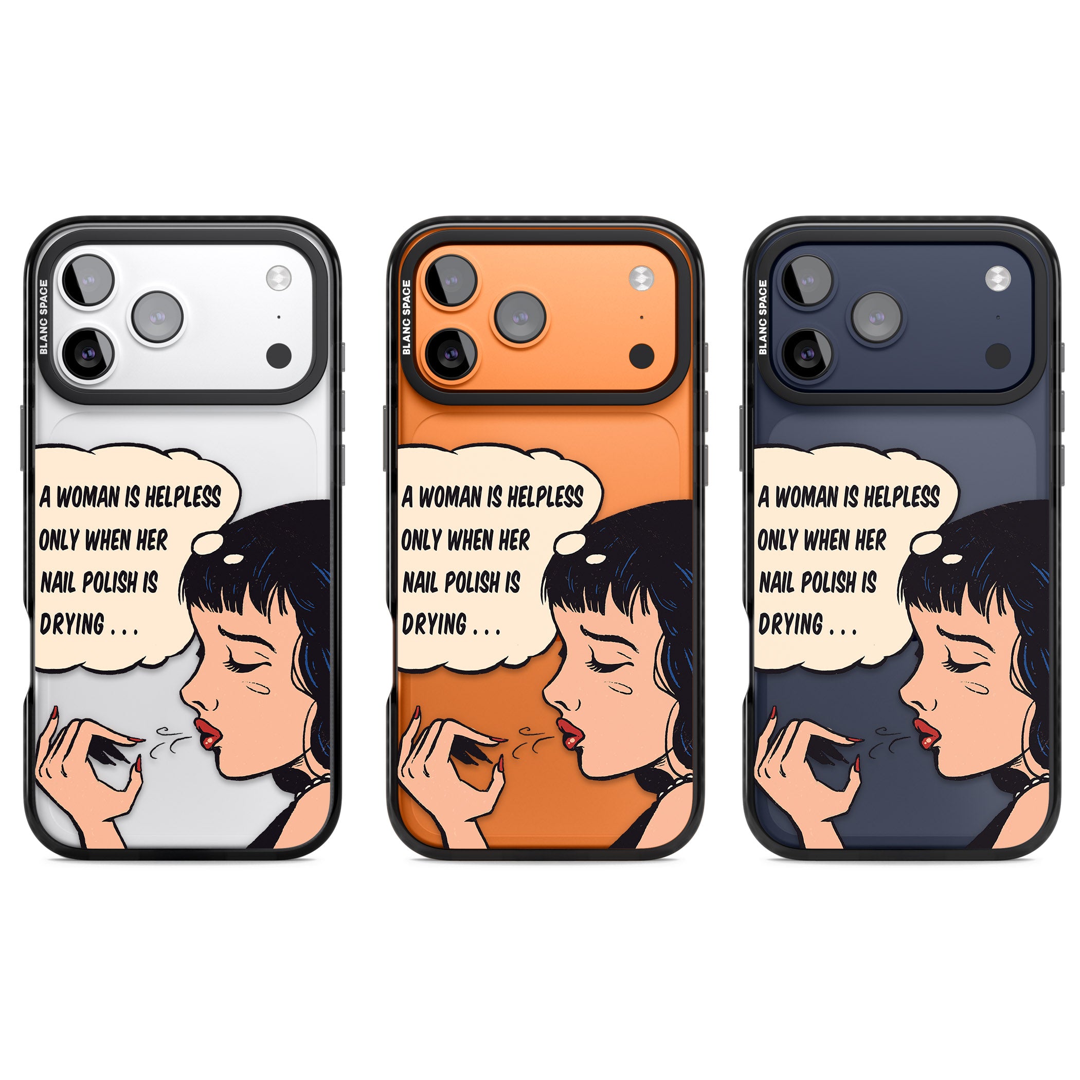 Drying Nails Pop Art iPhone 17 Pro Impact Black Phone Case APT Impact Protection