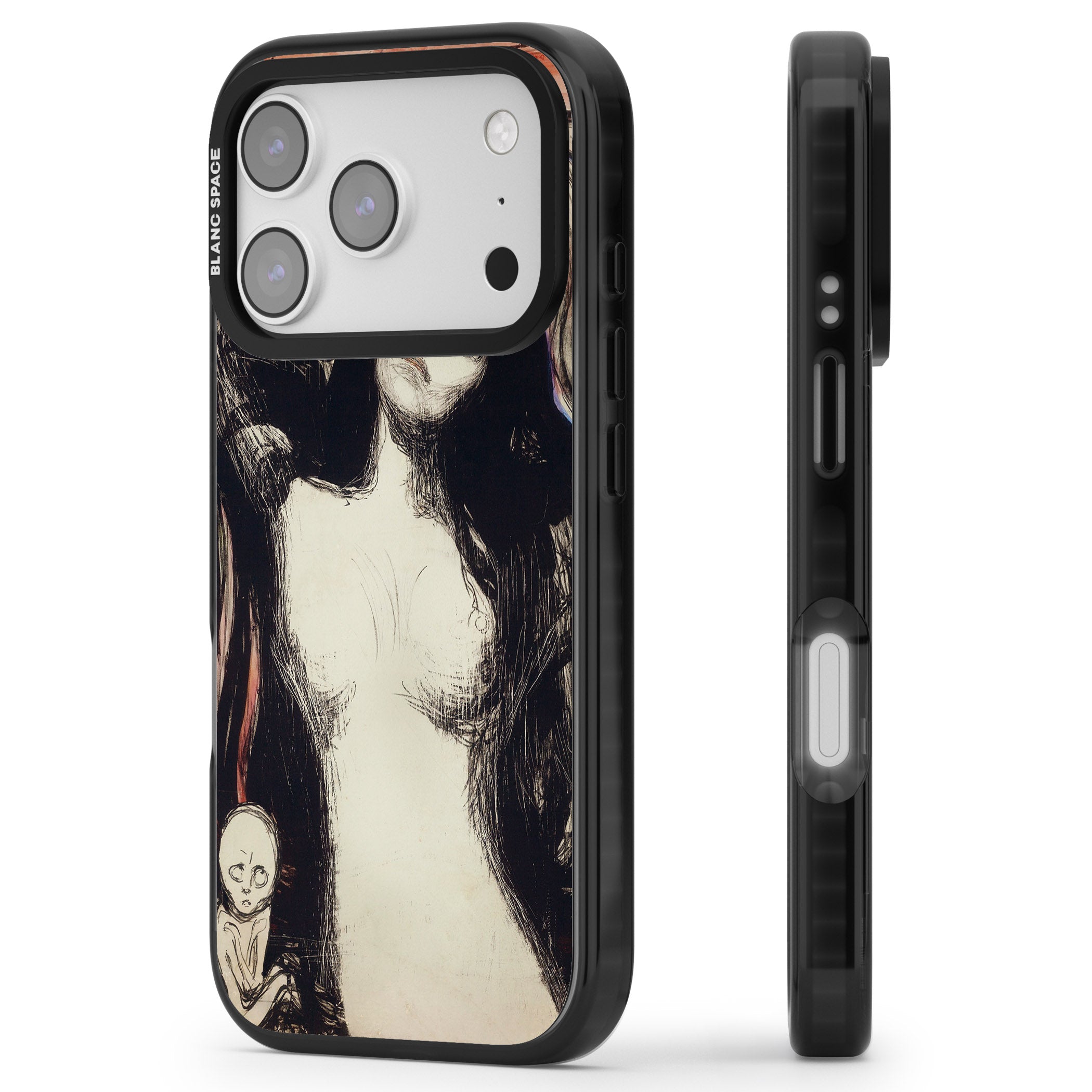 Madonna iPhone 17 Pro Max Impact Black Phone Case Side Profile