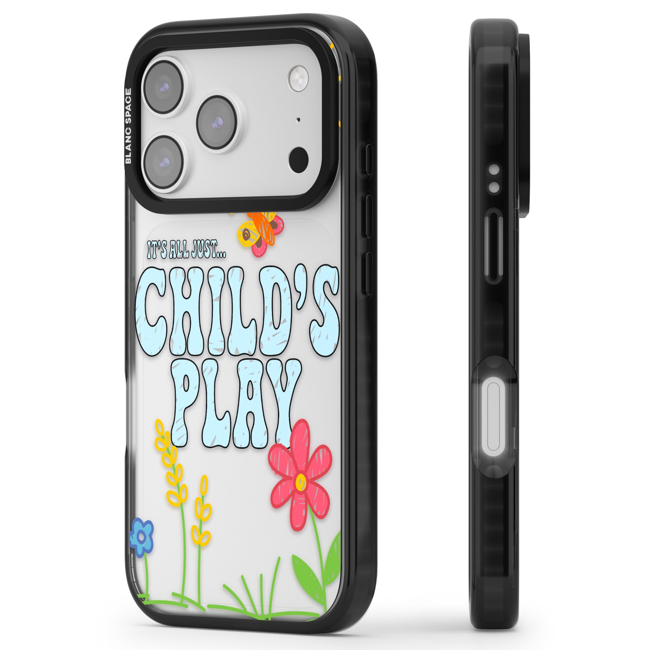 Child'S Play iPhone 17 Pro Impact Black Phone Case Side Profile