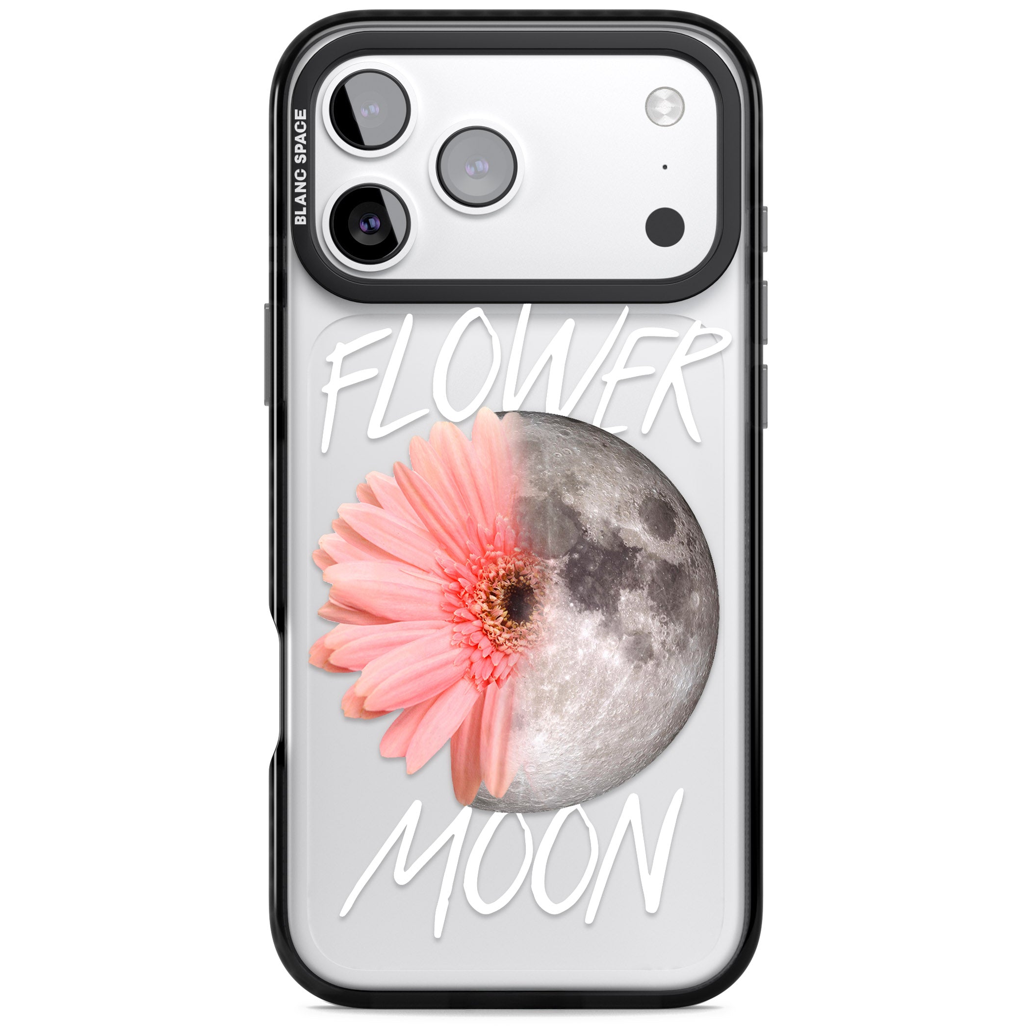 Flower Moon iPhone 17 Pro Impact Black Phone Case