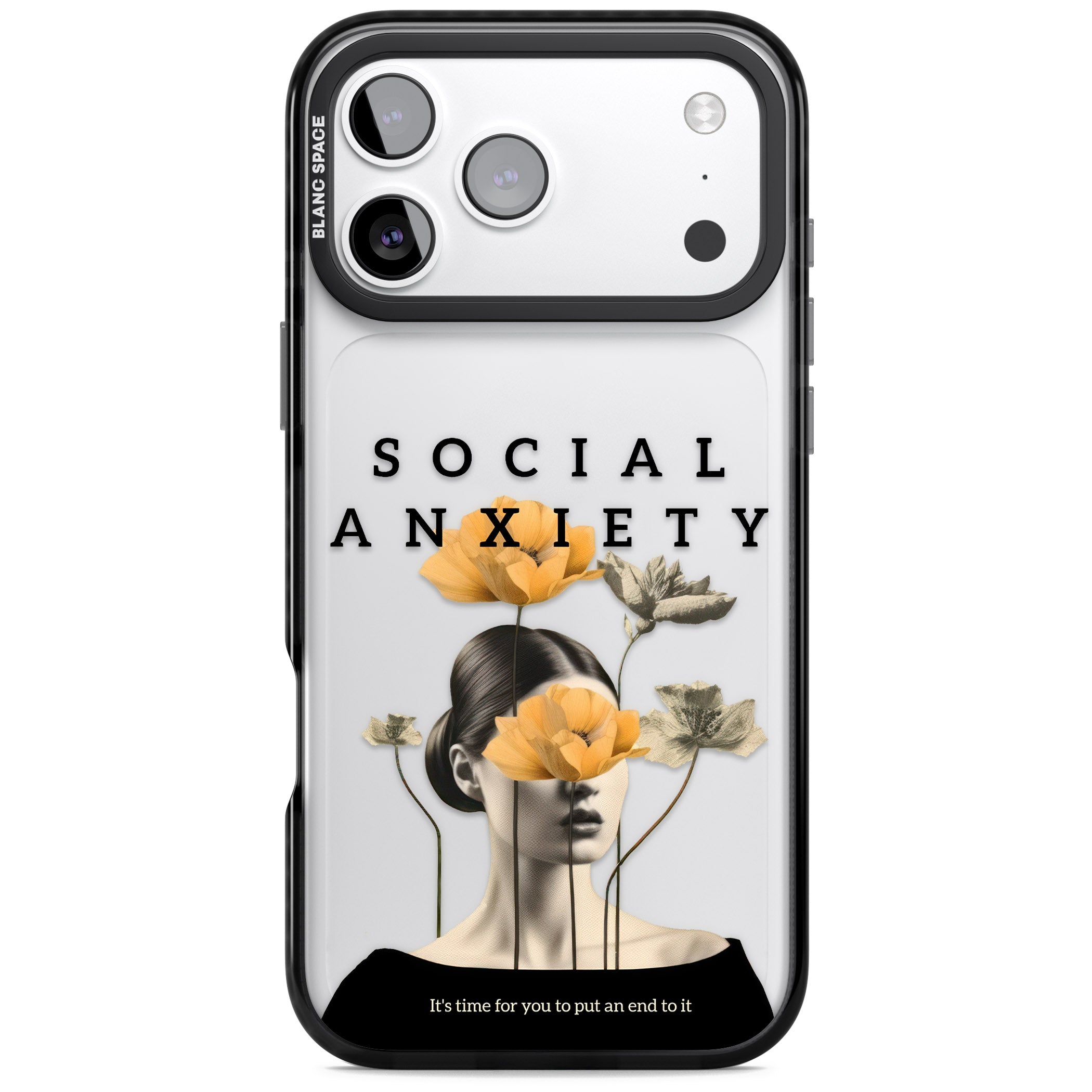Social Anxiety iPhone 17 Pro Impact Black Phone Case