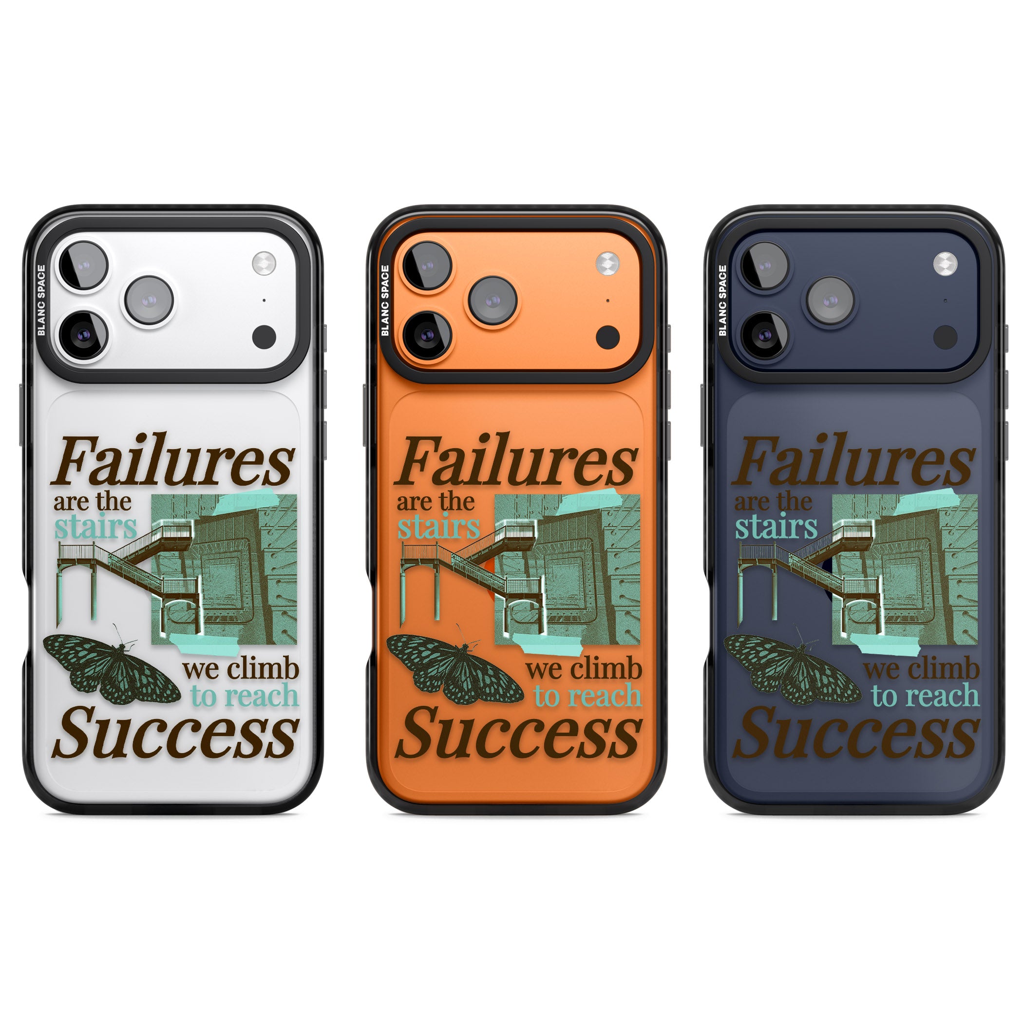 Fail To Succeed iPhone 17 Pro Impact Black Phone Case APT Impact Protection
